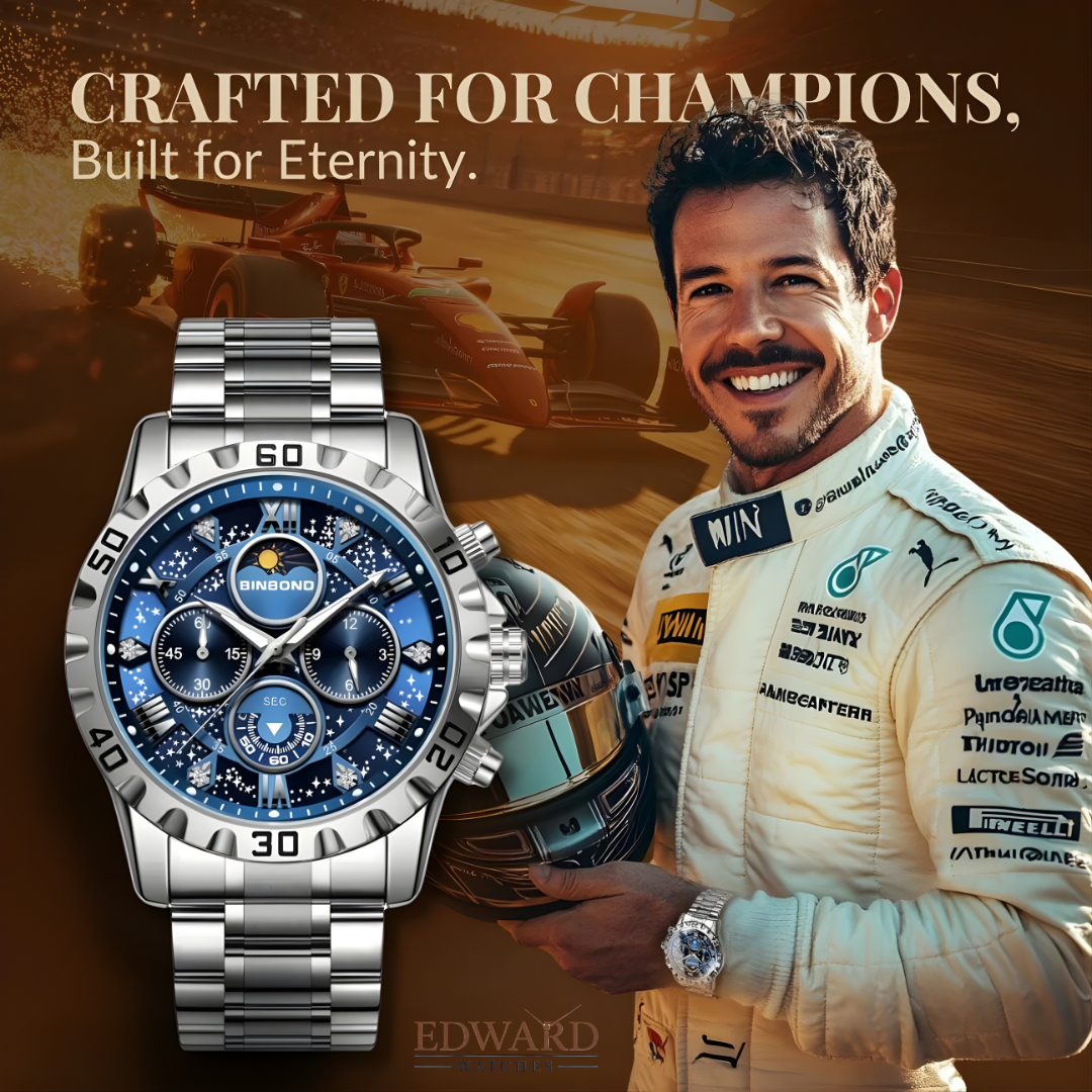 Luxury Chronograph Watch with Metal Band