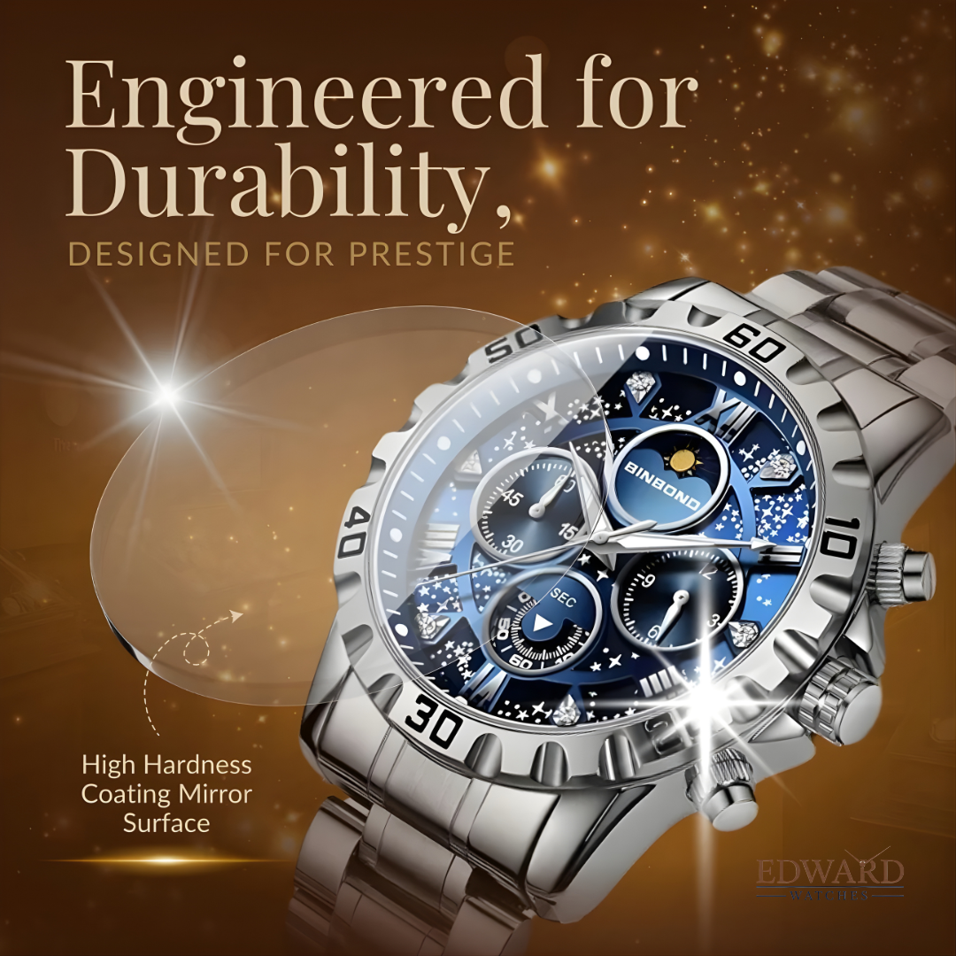 Luxury Chronograph Watch with Metal Band
