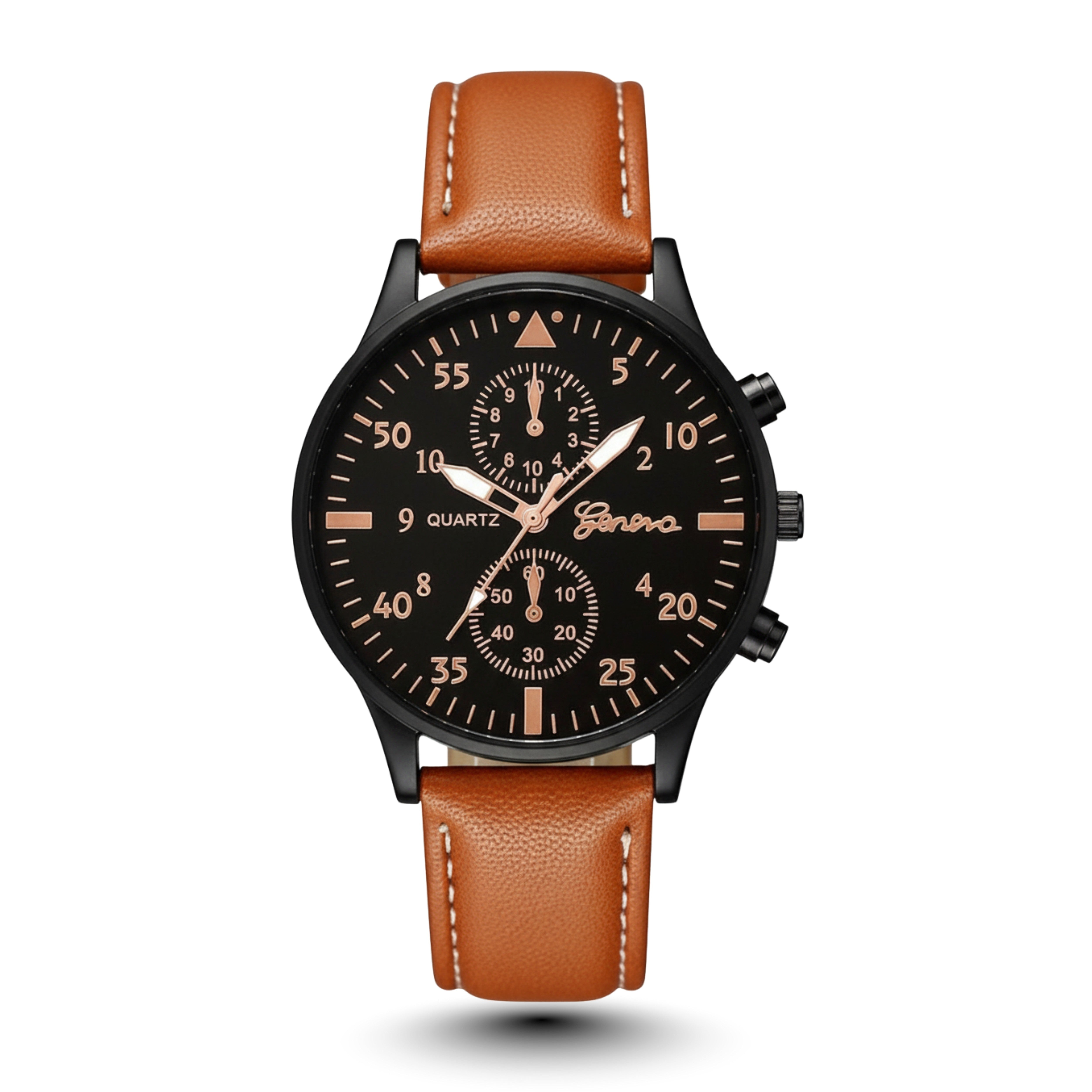 Edward Watches – Leather Watch & Bracelet Gift Bundle for Men