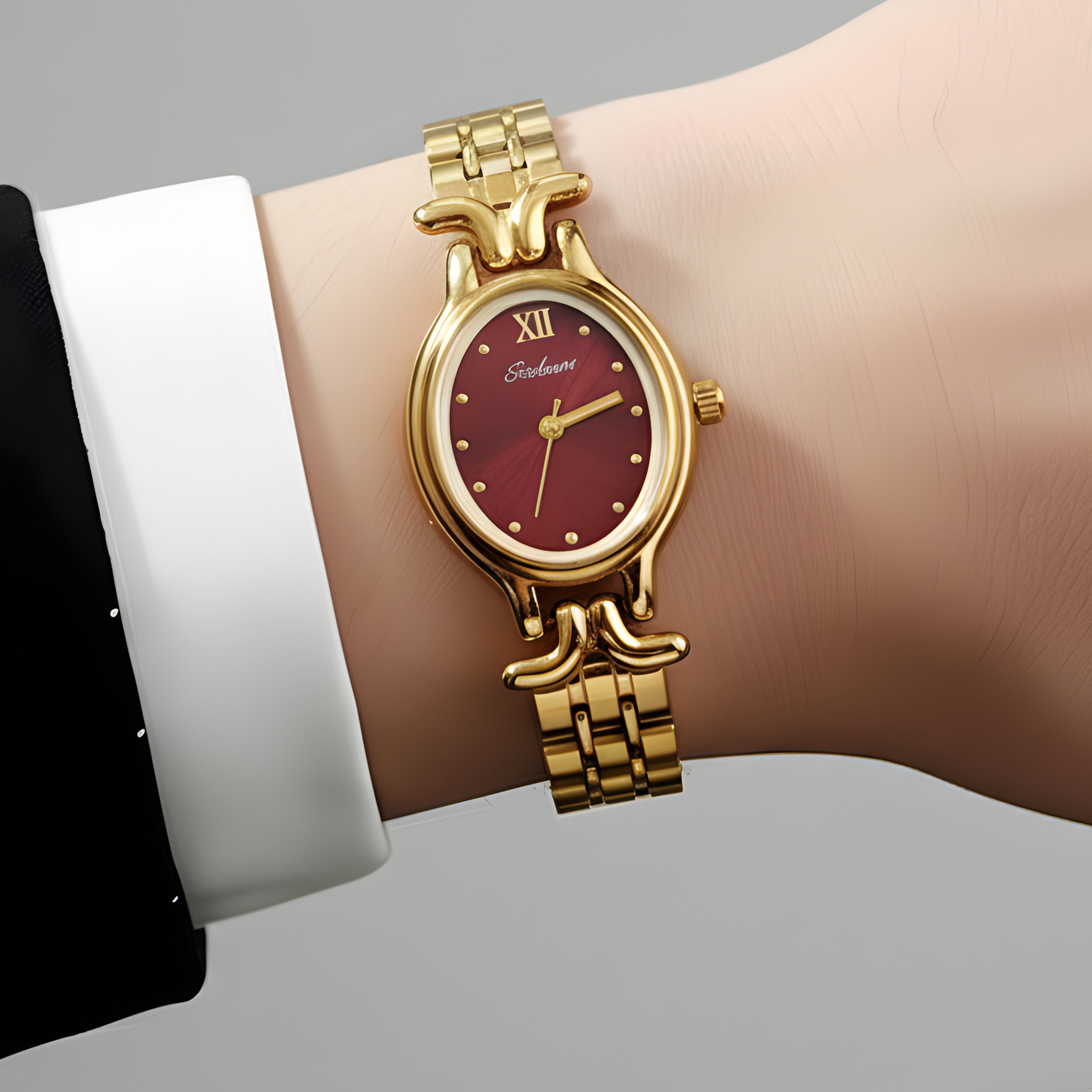 Edward Watches – Oval Dial Gold Watch for Women