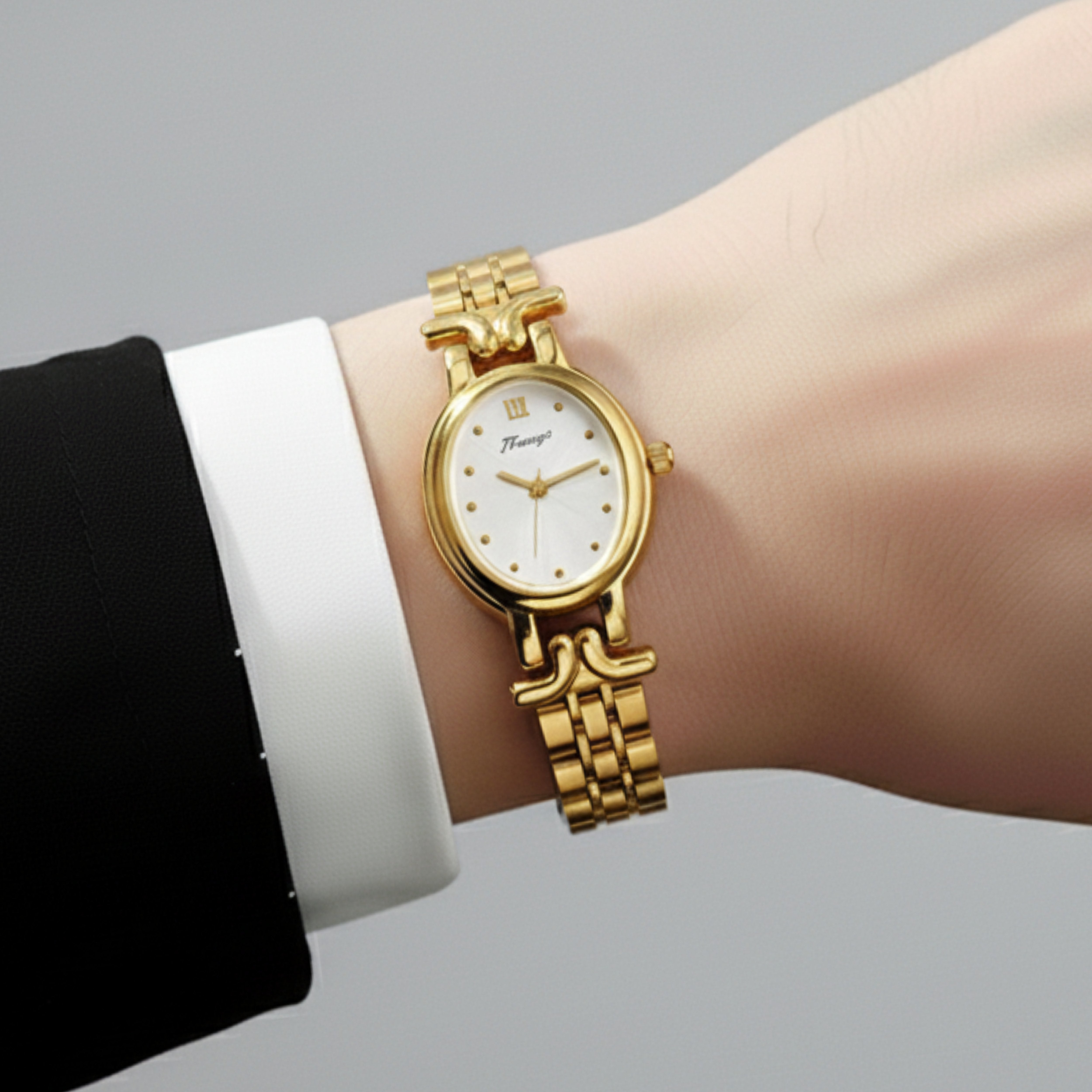 Edward Watches – Oval Dial Gold Watch for Women