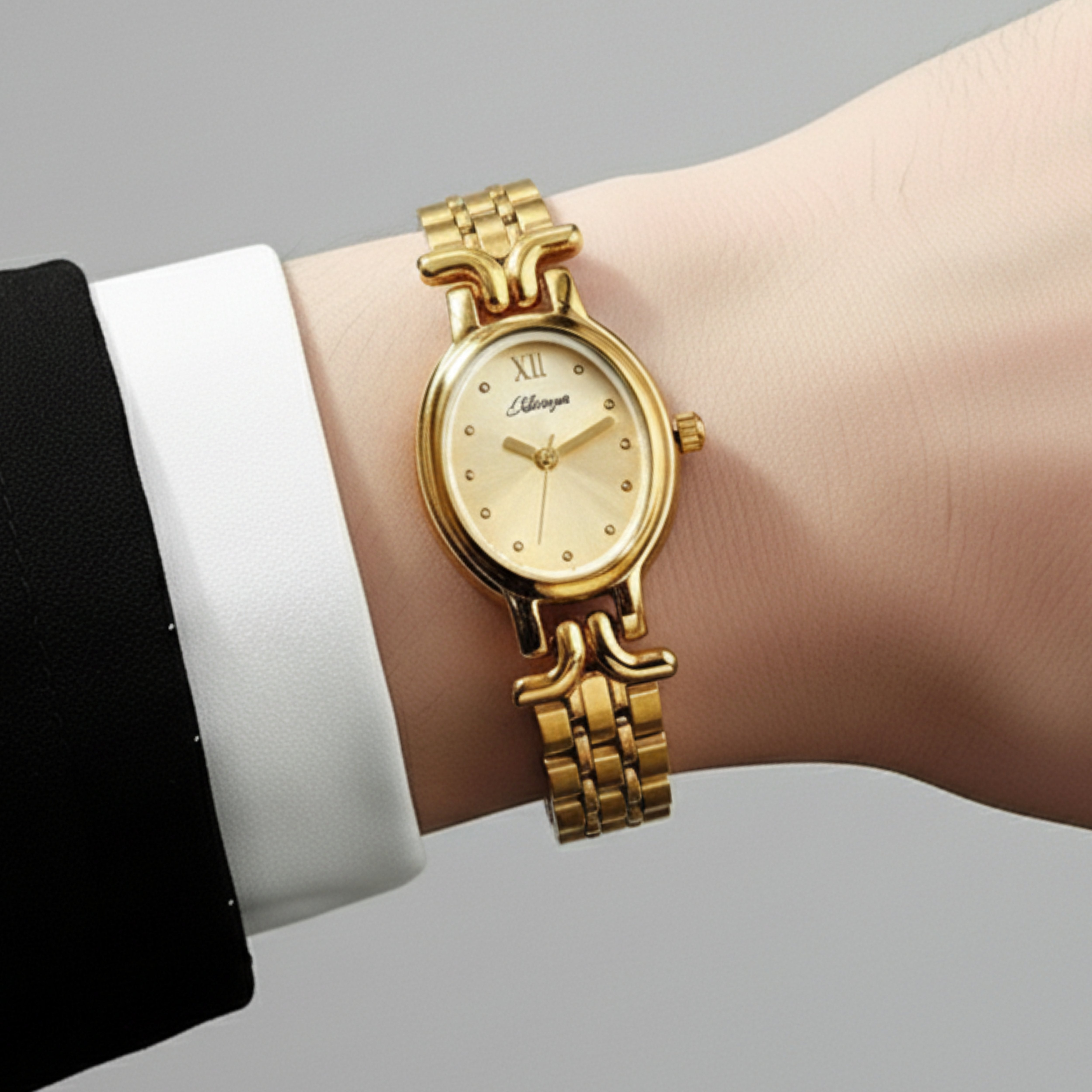 Edward Watches – Oval Dial Gold Watch for Women