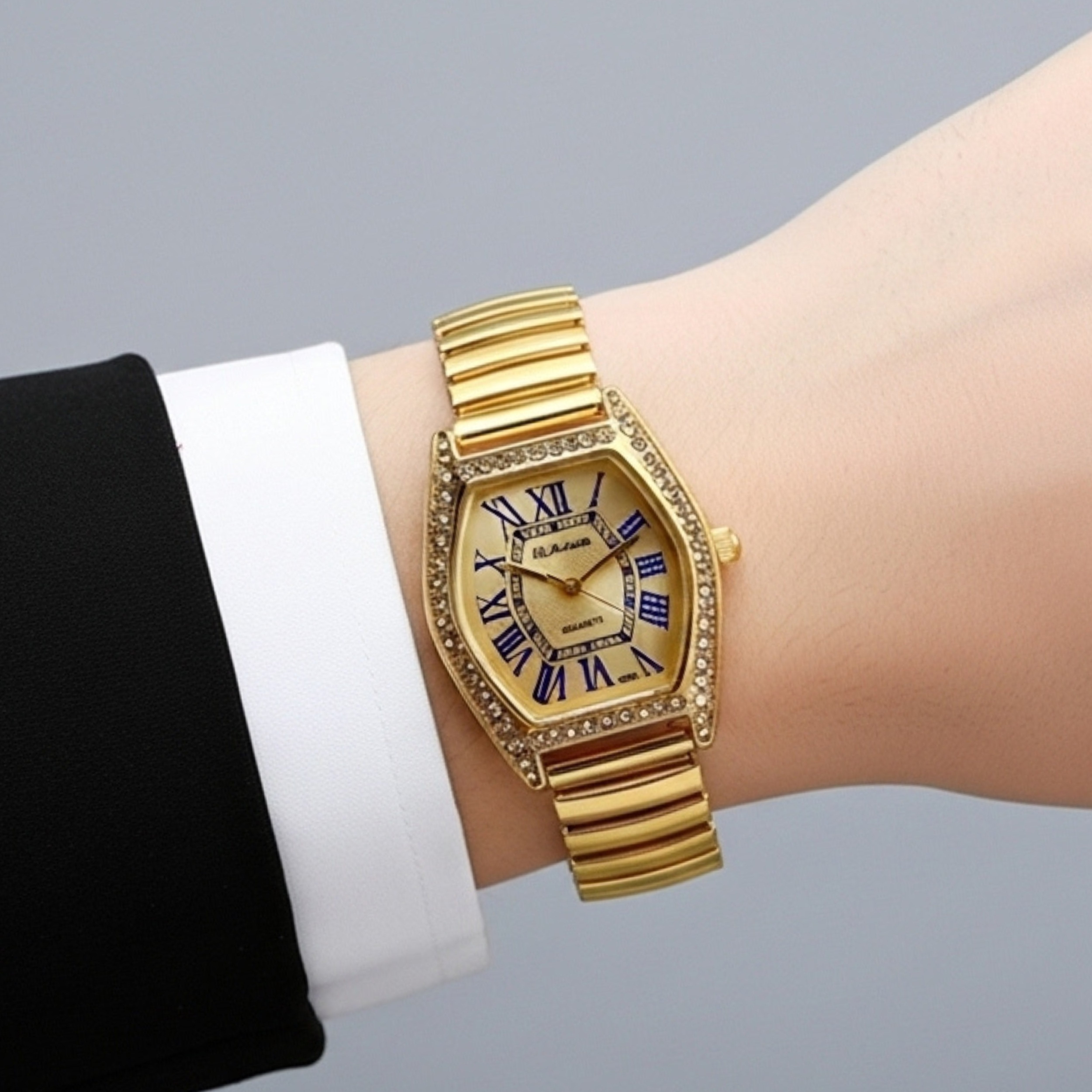 Edward Watches – Elegant Gold Dial Stainless Steel Watch for Women