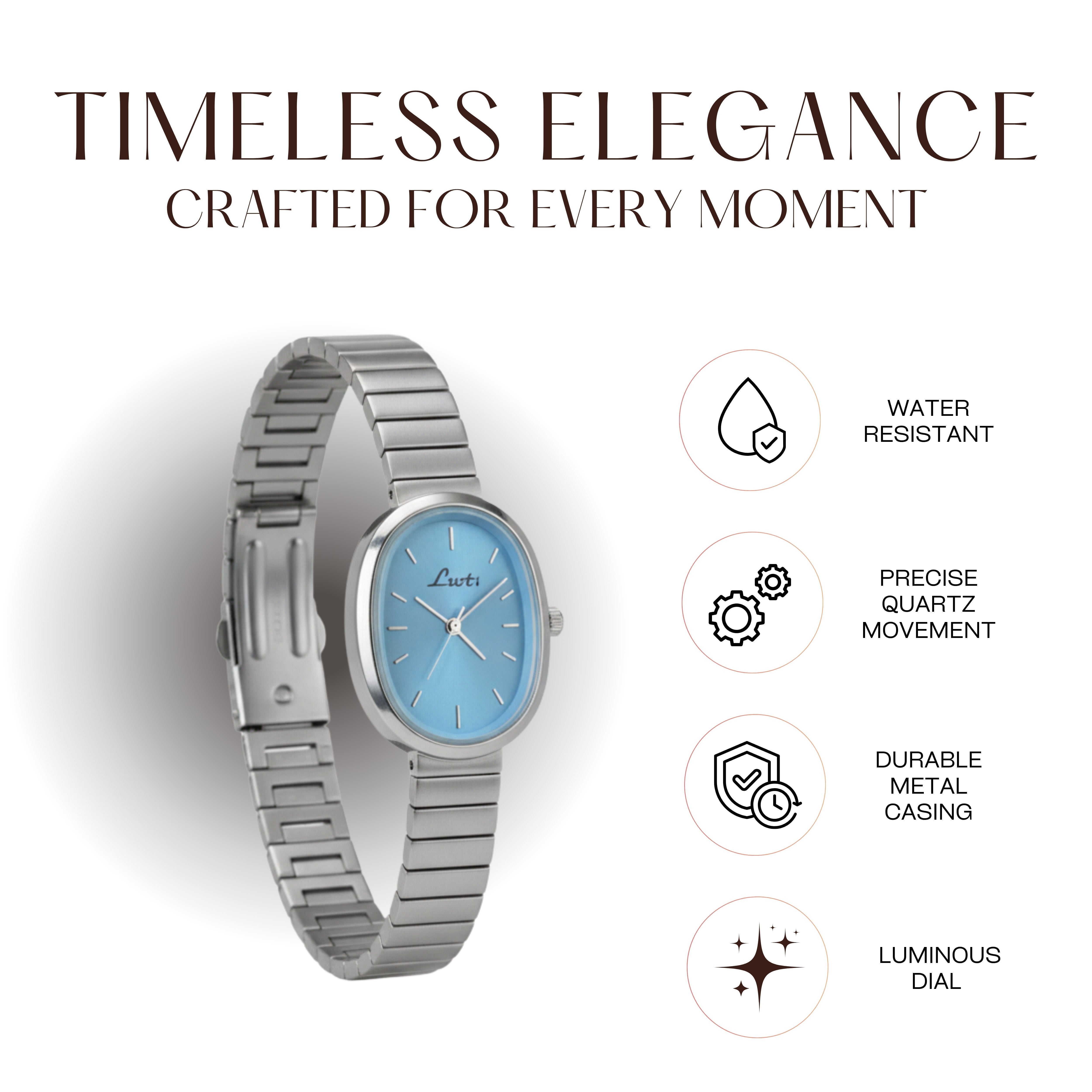 Edward Watches – Chic Vintage Silver Quartz Watch for Women