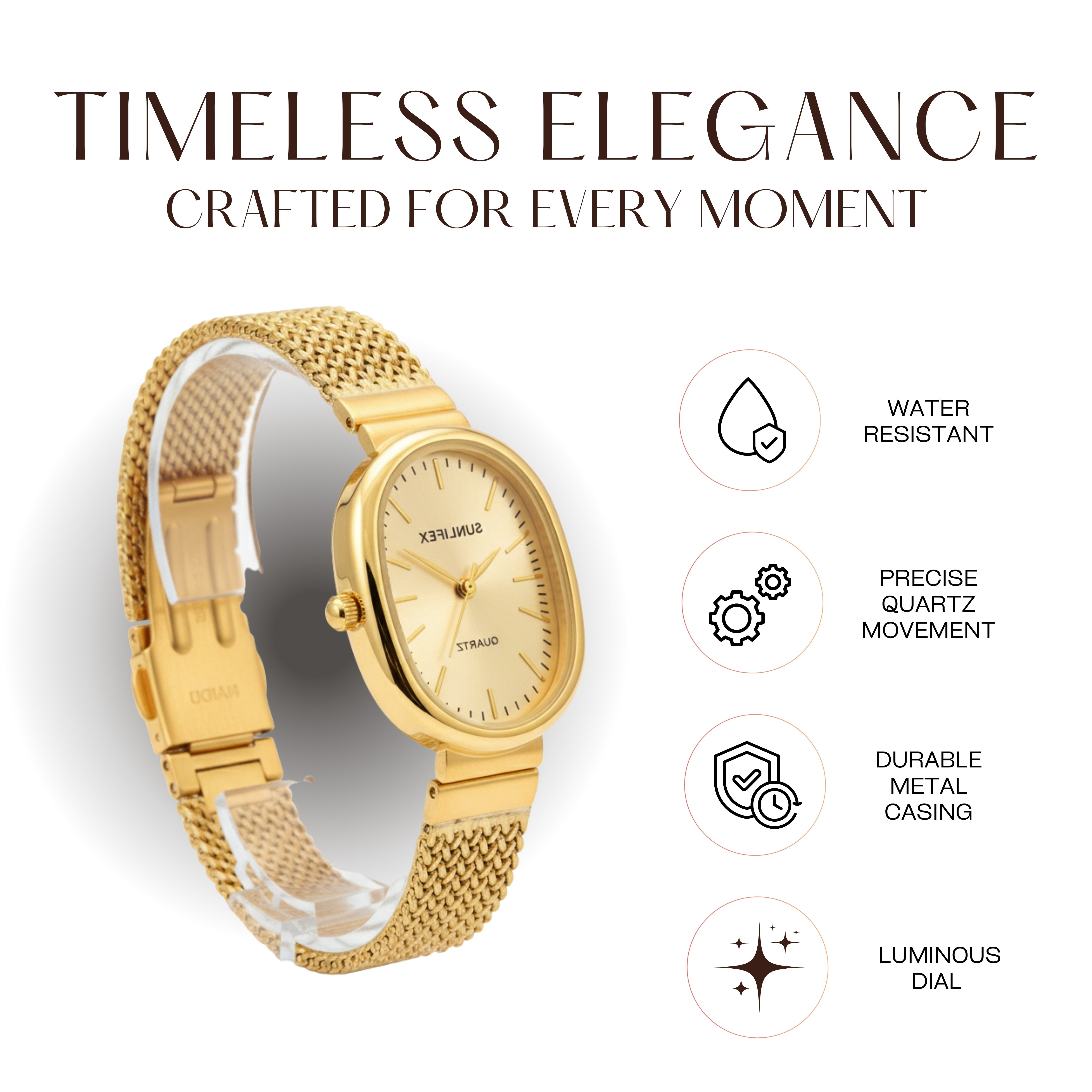 Edward Watches – Exquisite Oval Dial Watch for Elegant Women