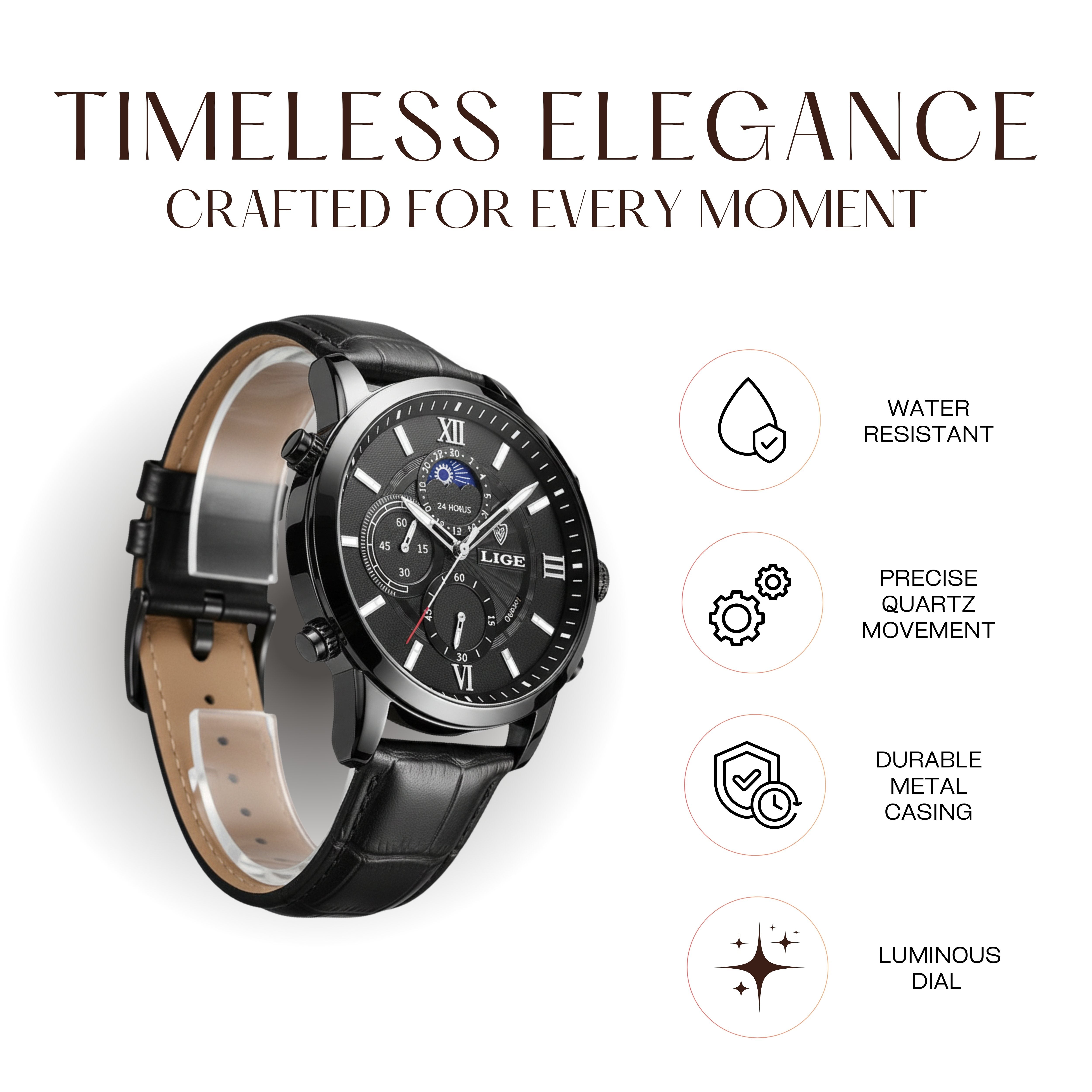 EdwardWatches – Water-Resistant Analog Watch for Men