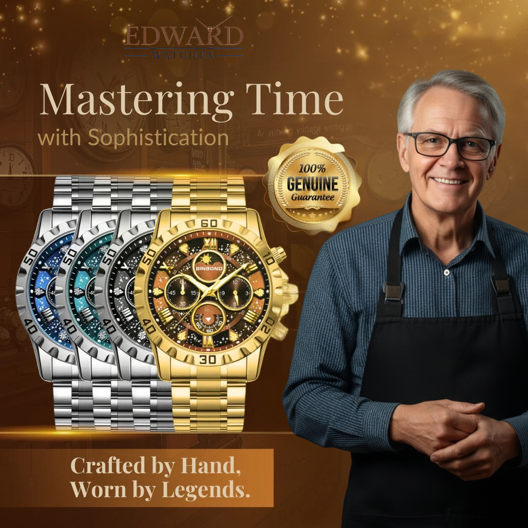 Luxury Chronograph Watch with Metal Band