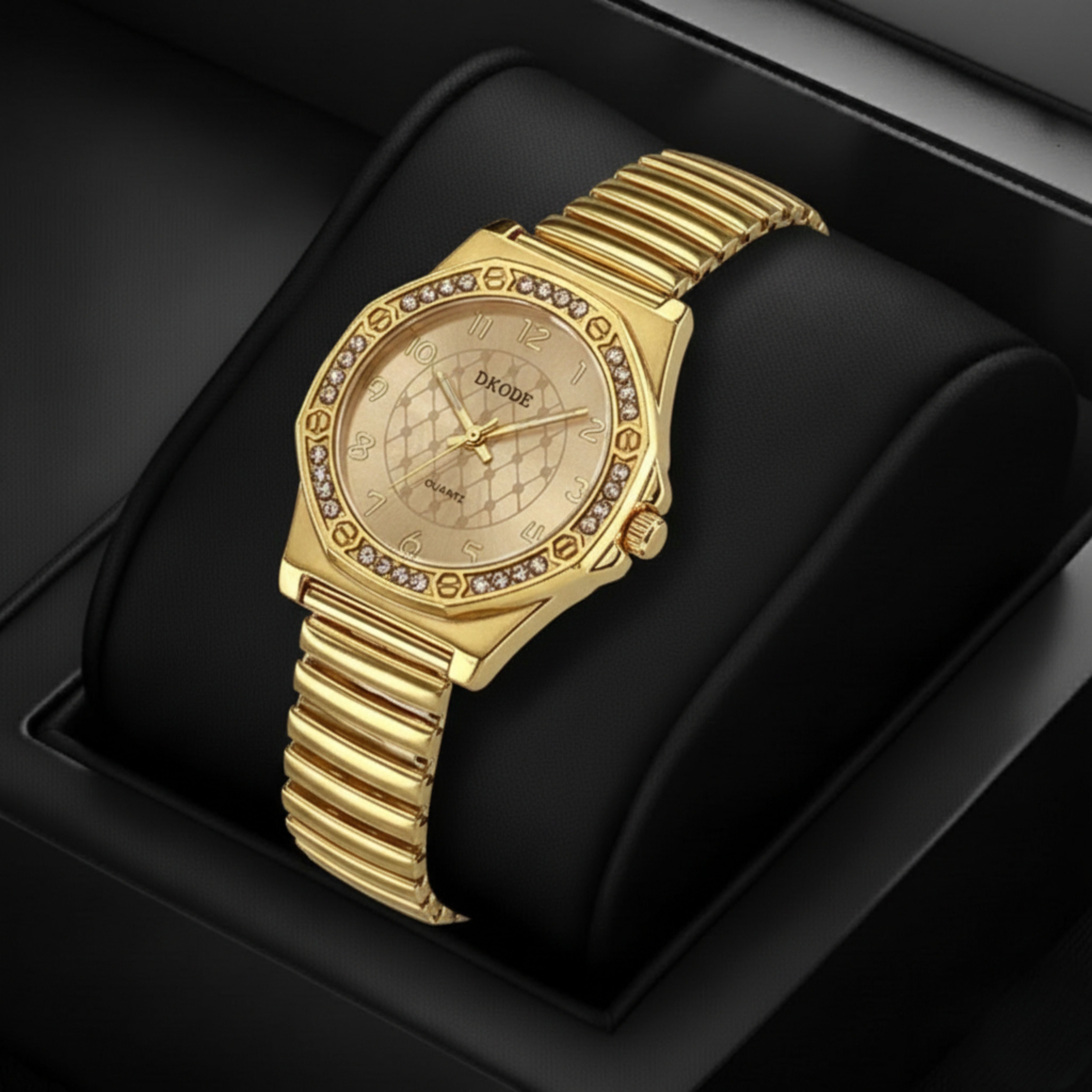 Edward Watches – Elegant Gold Dial Stainless Steel Watch for Women