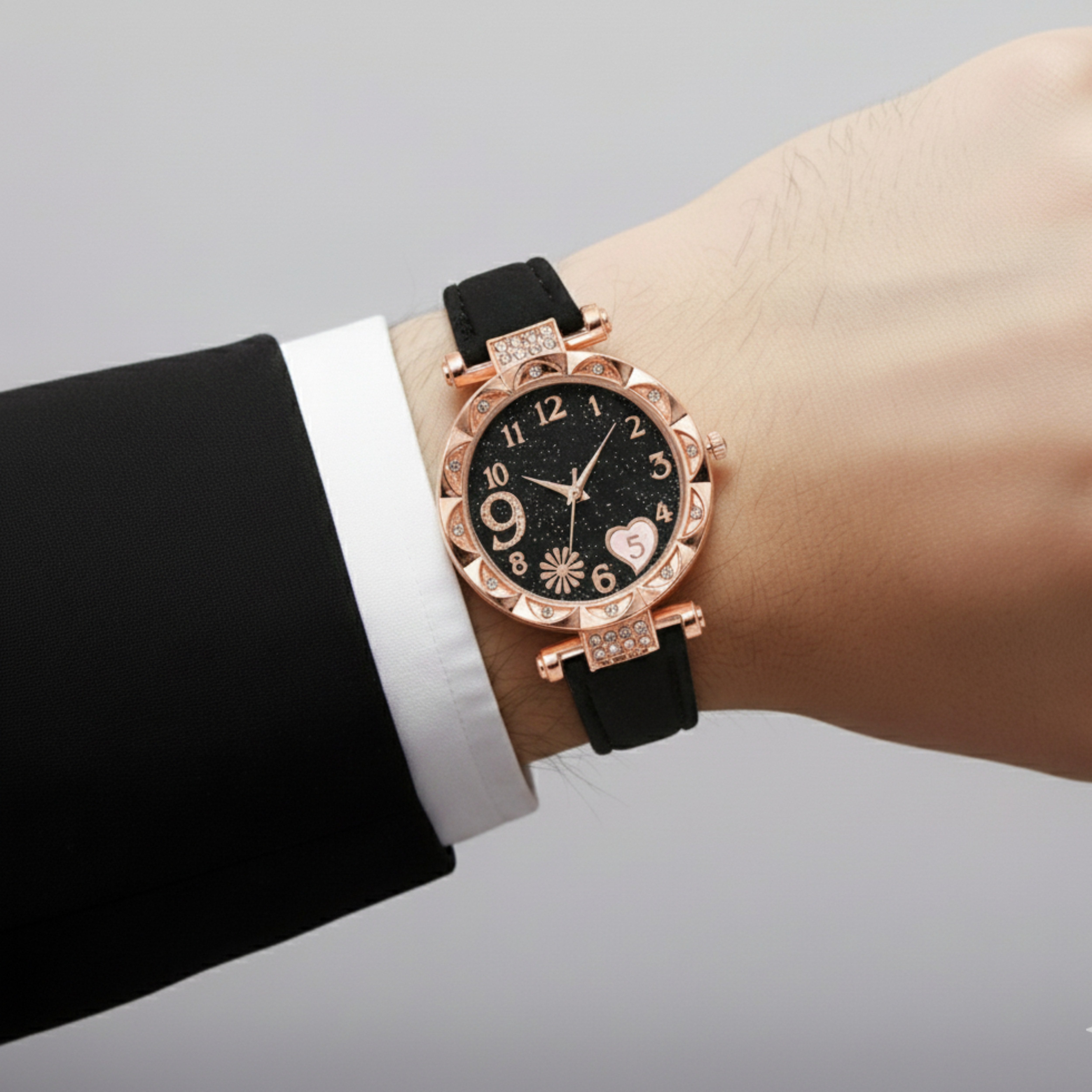 Edward Watches – Diamond Petal Quartz Watch Set for Women