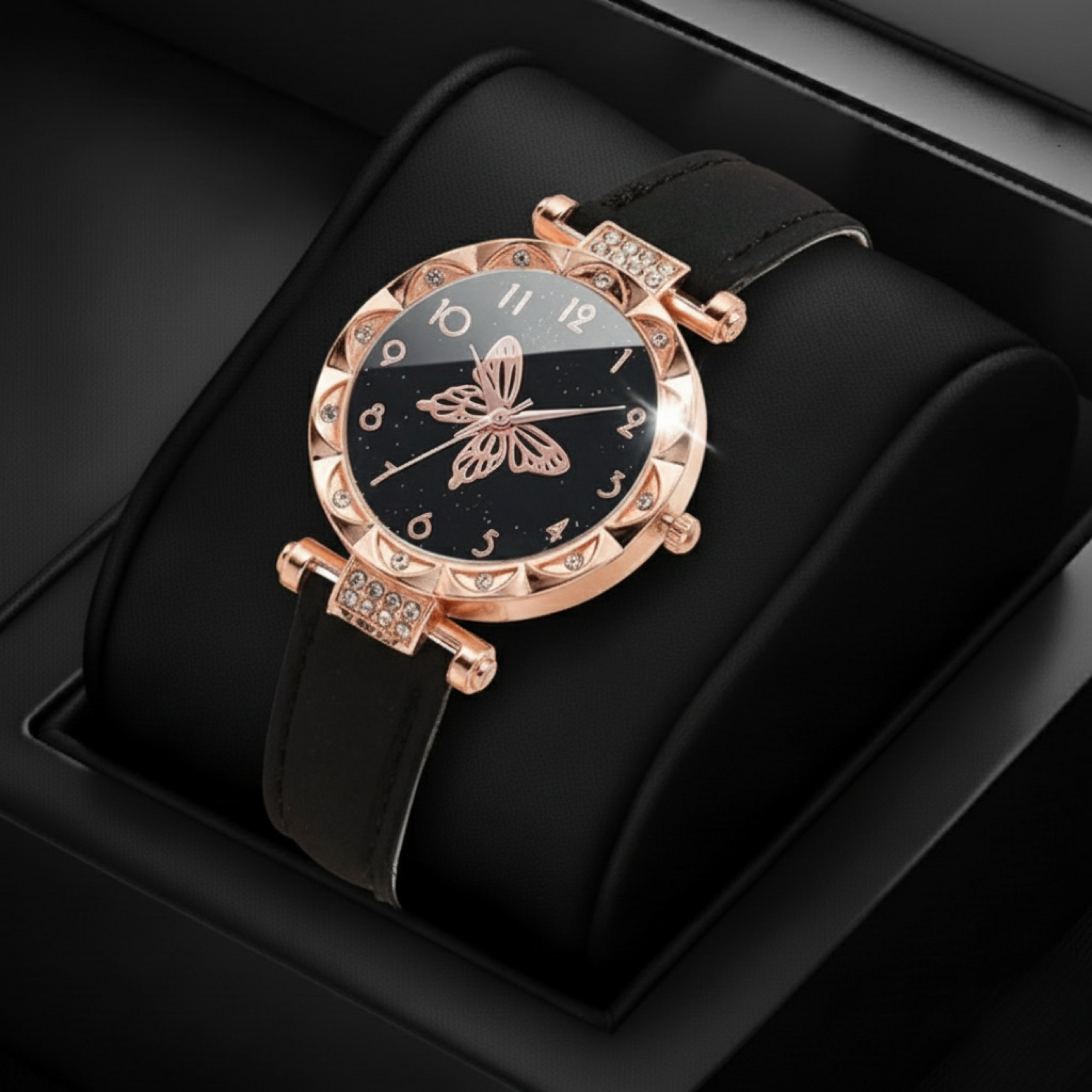 Edward Watches – Diamond Petal Quartz Watch Set for Women