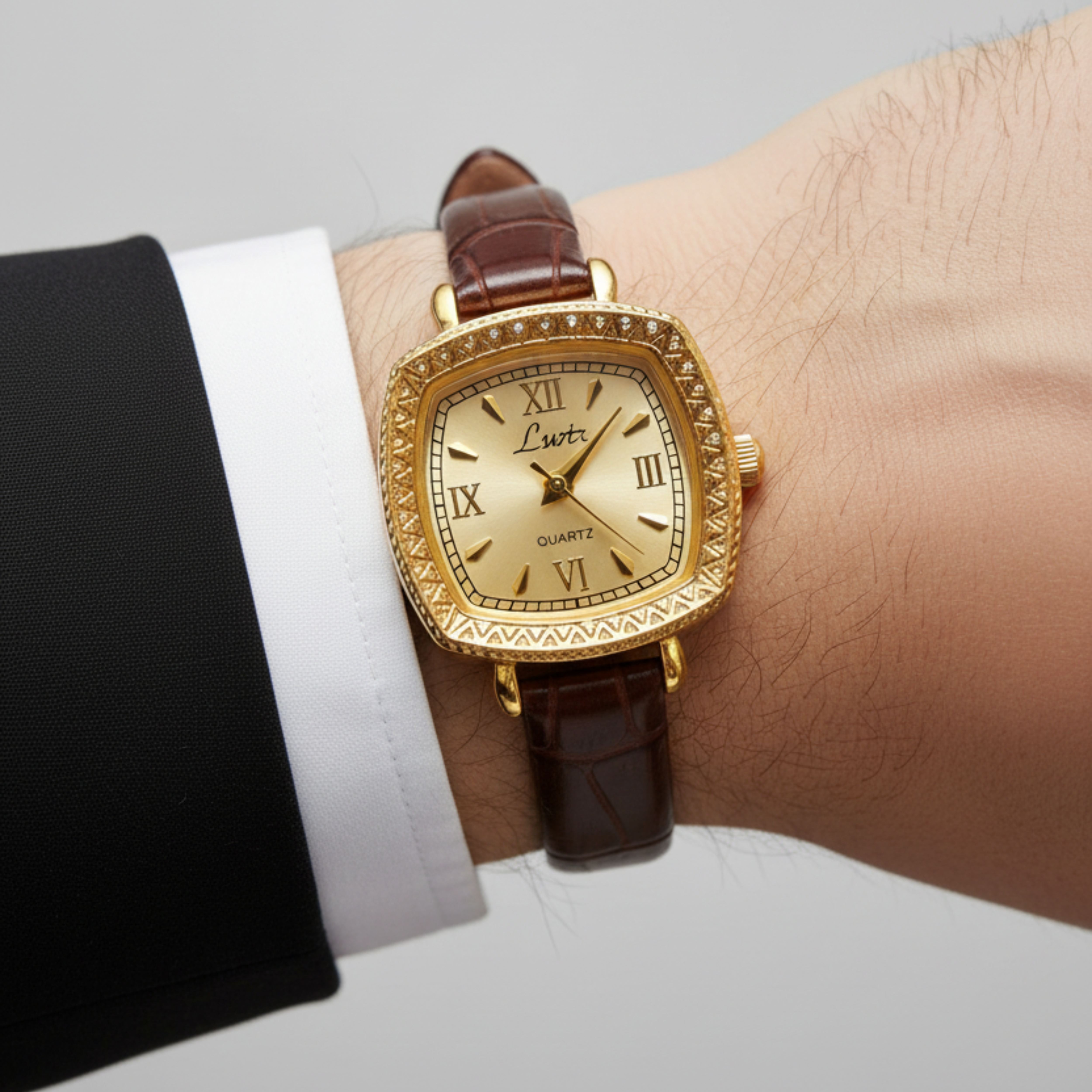 Edward Watches – French Style Petite Square Quartz Watch for Women