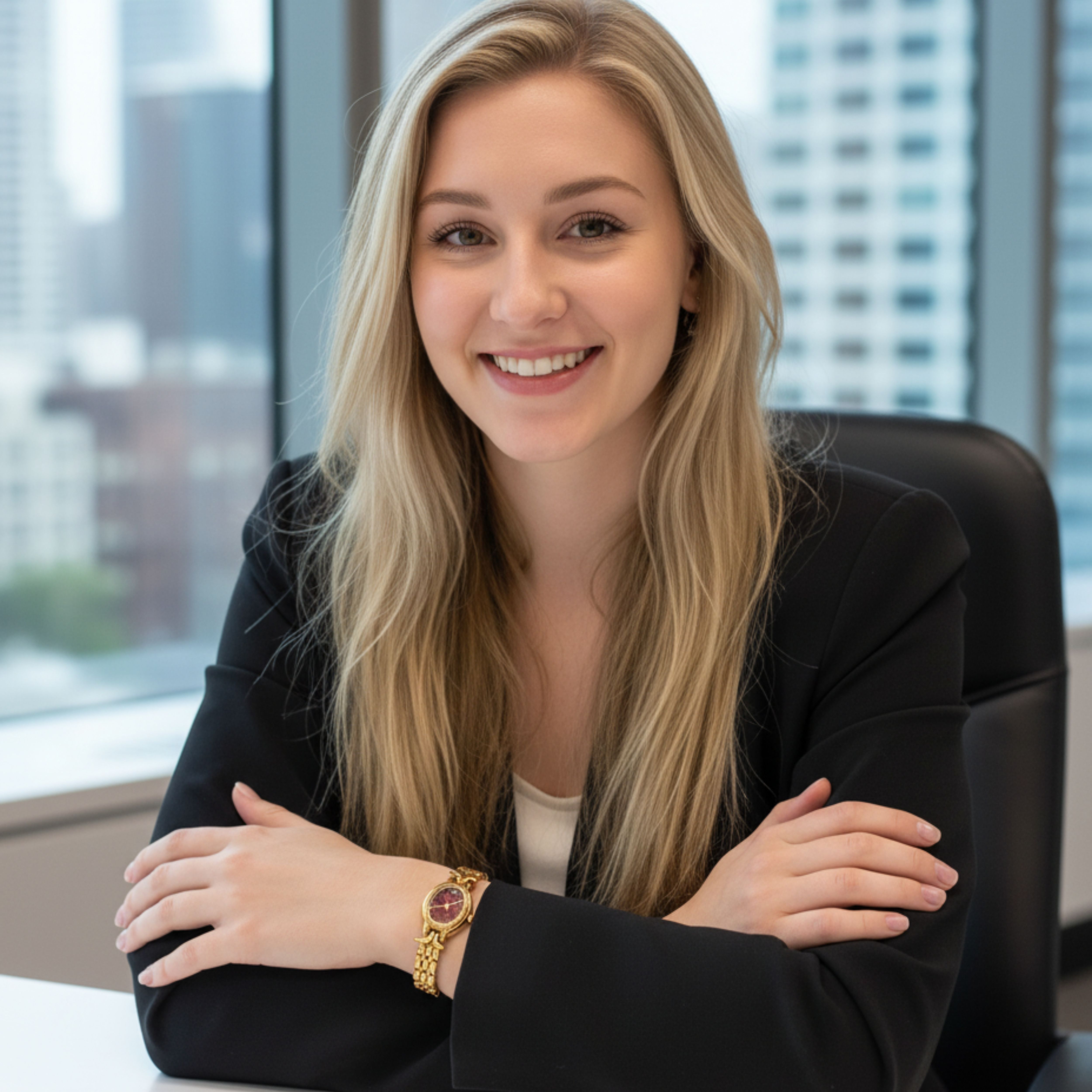 Edward Watches – Oval Dial Gold Watch for Women