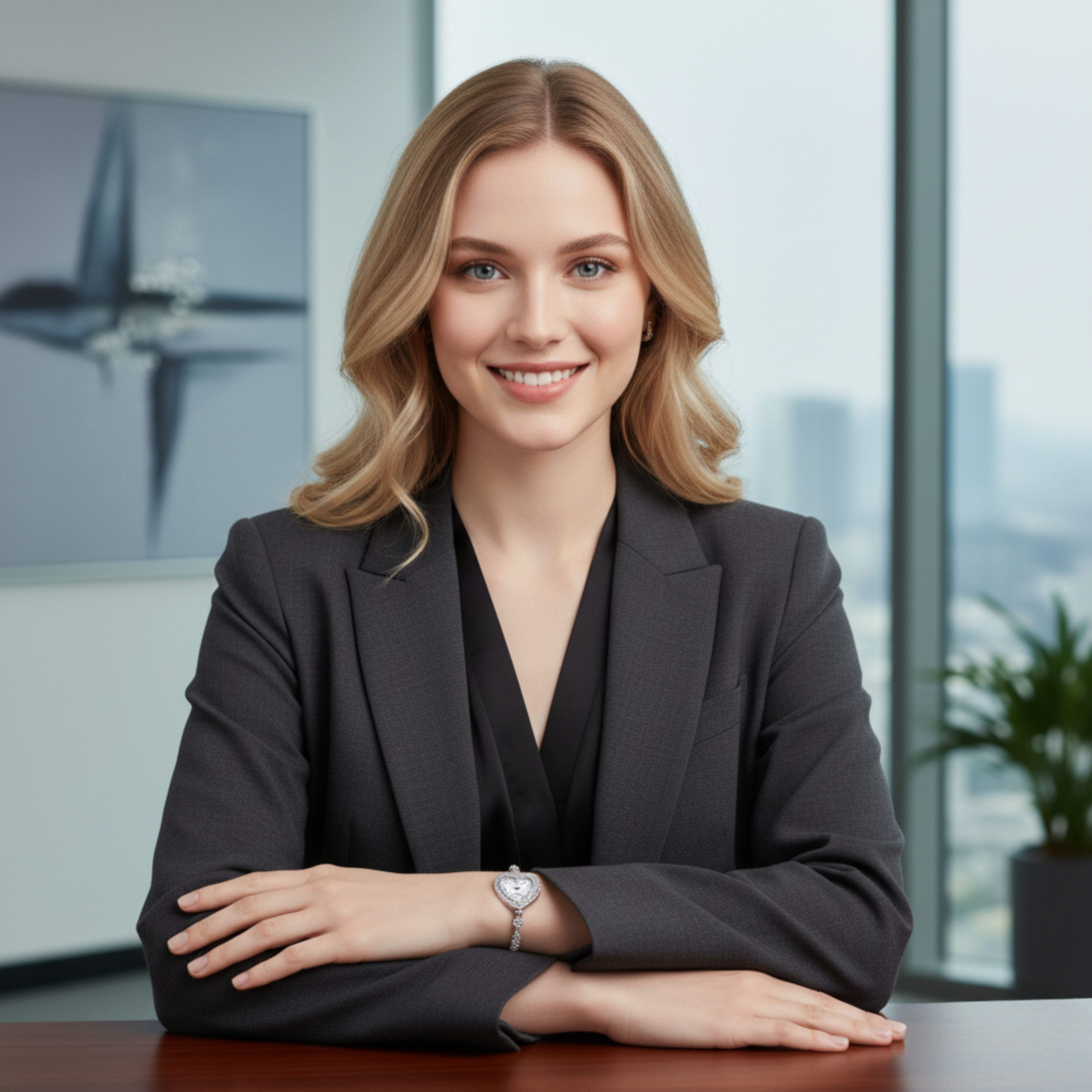 Edward Watches– Heart-Shaped Rhinestone Quartz Watch for Women