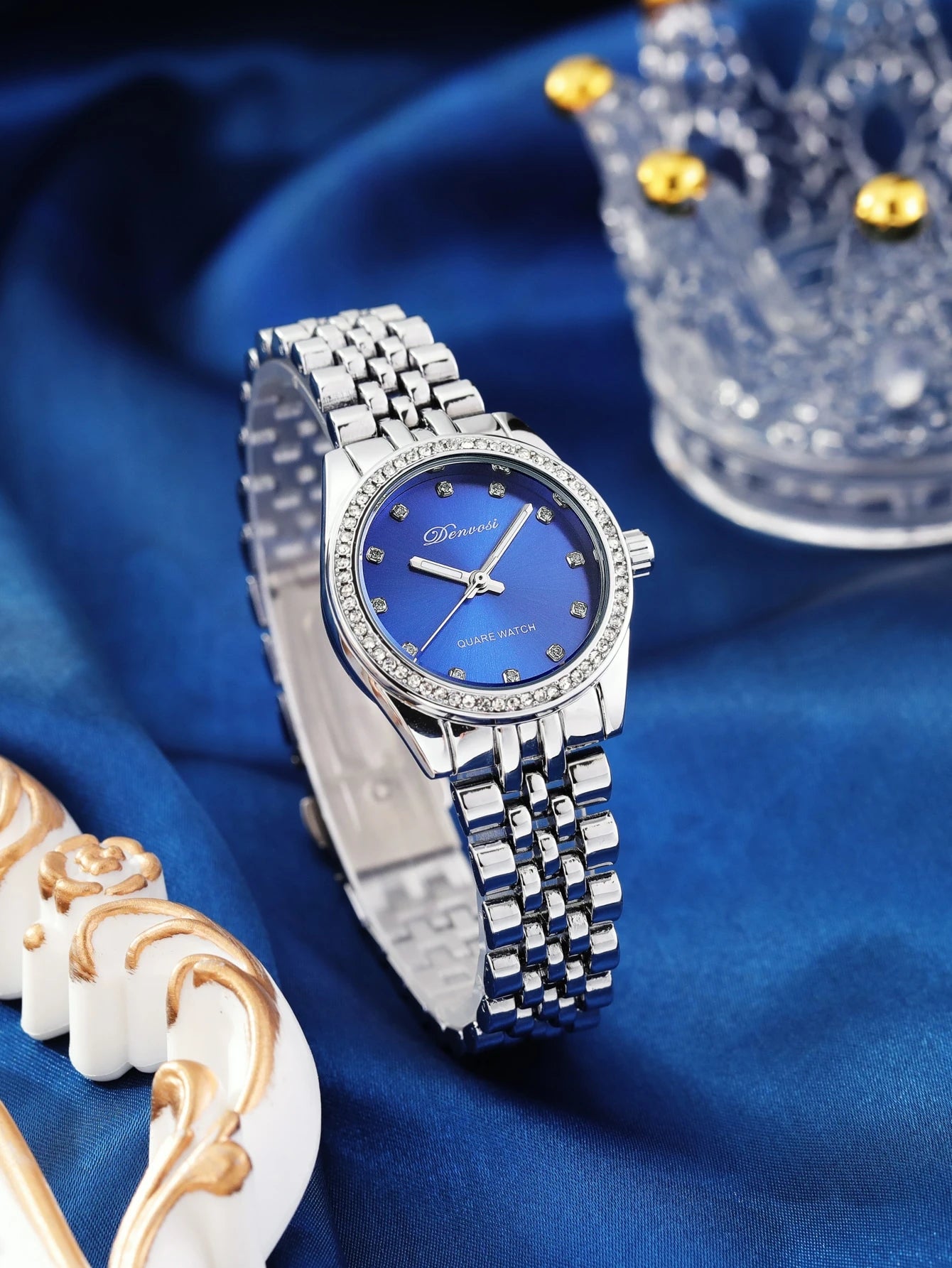 Edward Watches – Sparkling Rhinestone Design Quartz Watch for Ladies