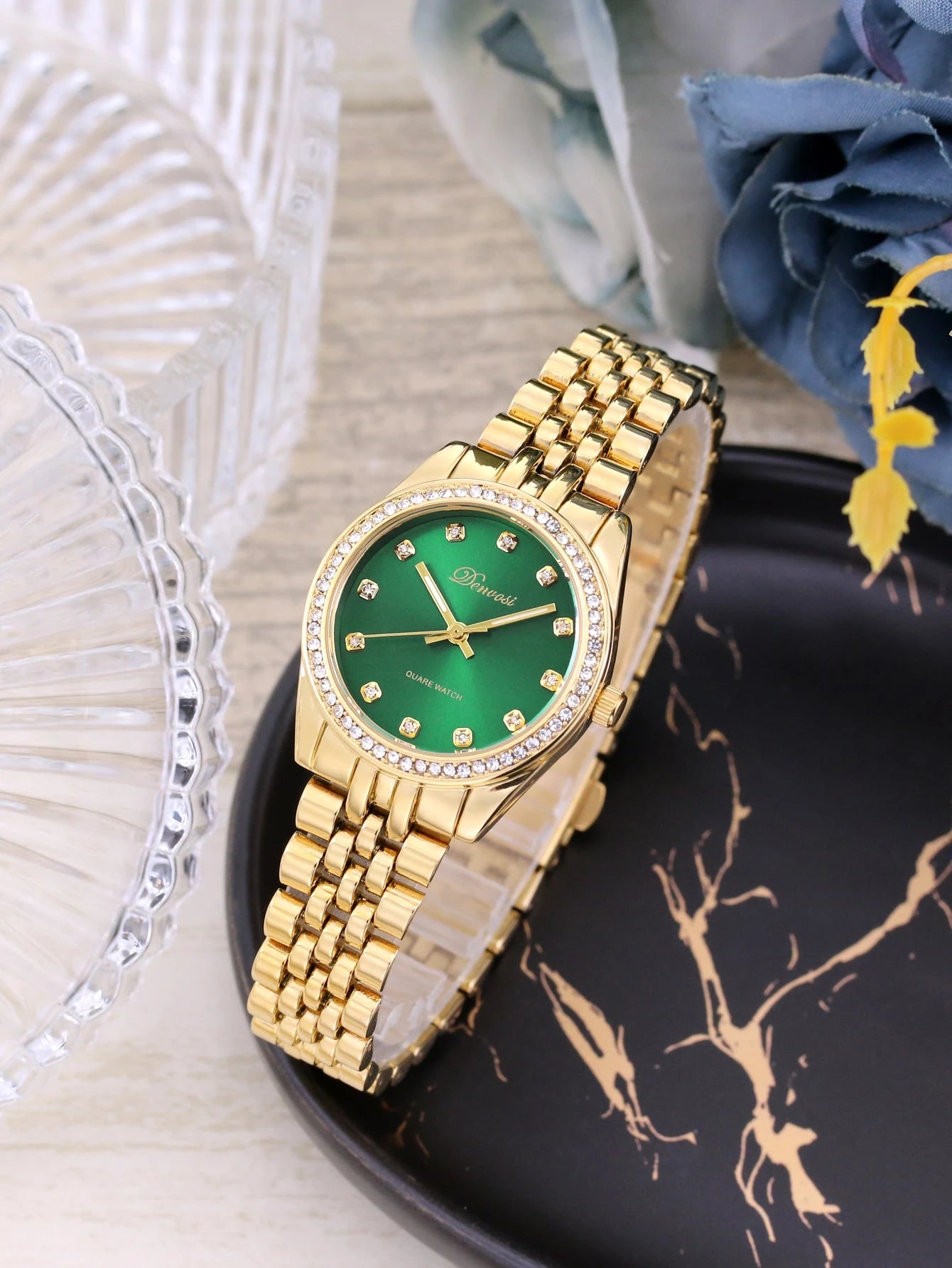 Edward Watches – Sparkling Rhinestone Design Quartz Watch for Ladies