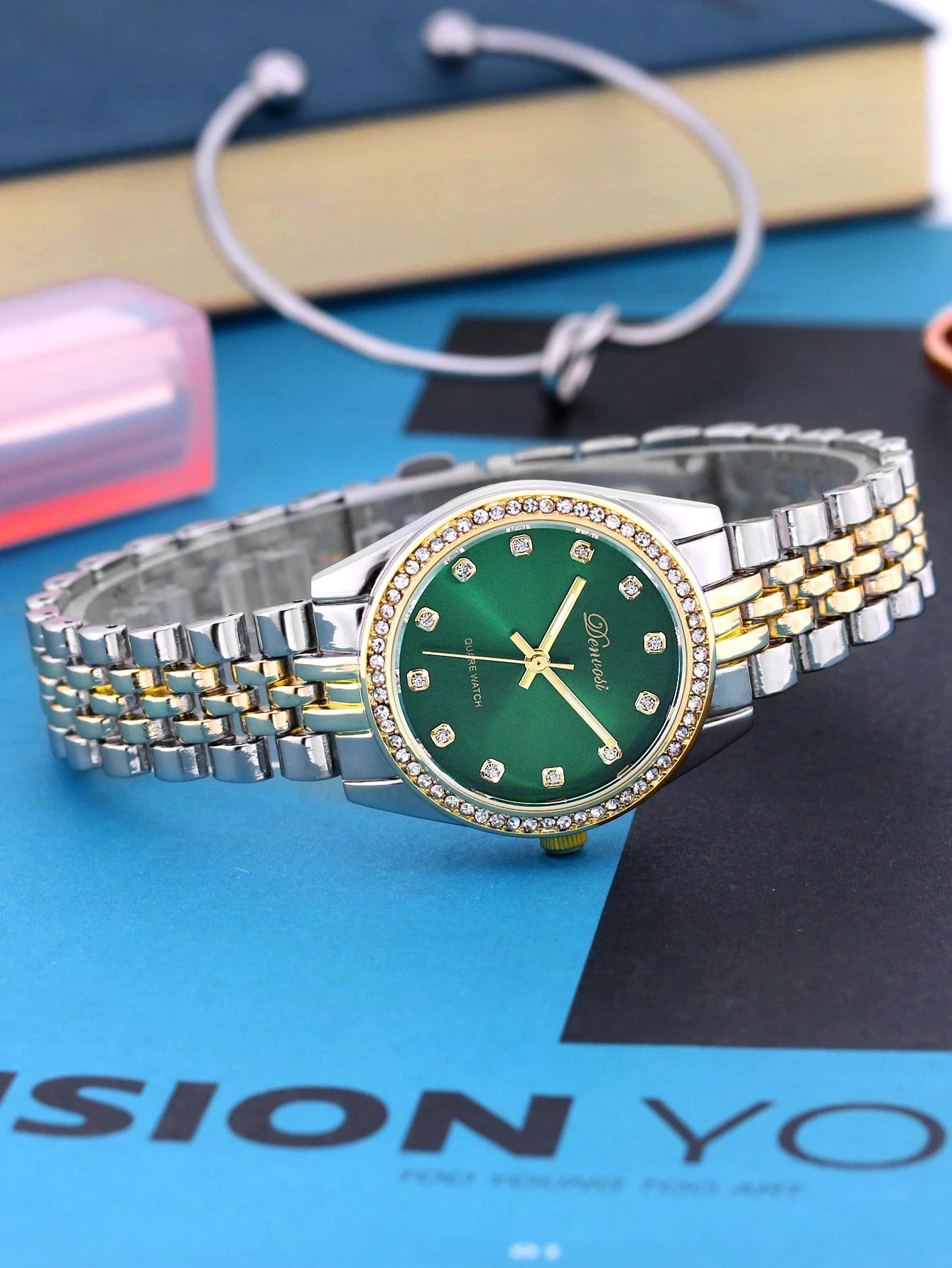 Edward Watches – Sparkling Rhinestone Design Quartz Watch for Ladies