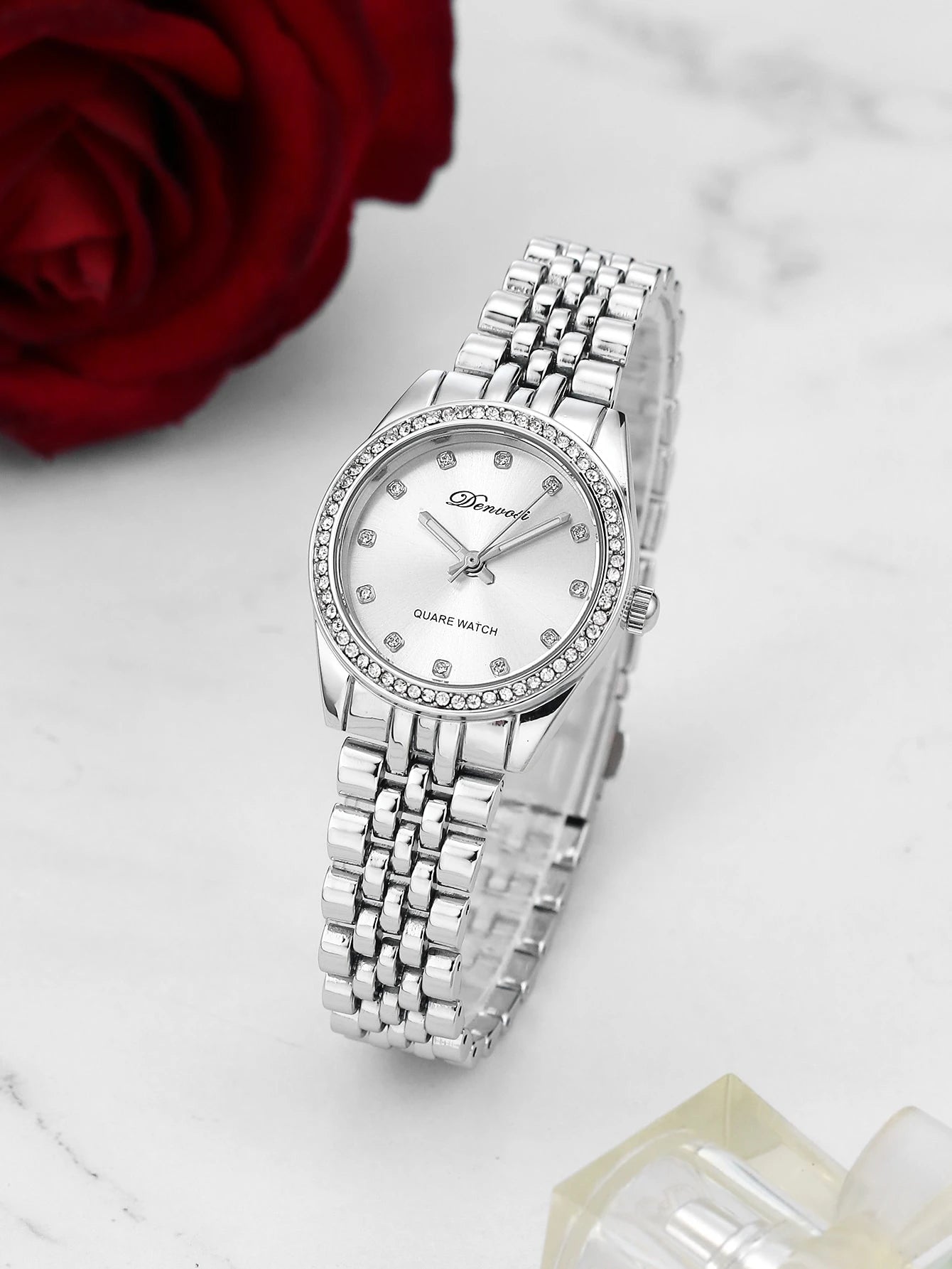 Edward Watches – Sparkling Rhinestone Design Quartz Watch for Ladies