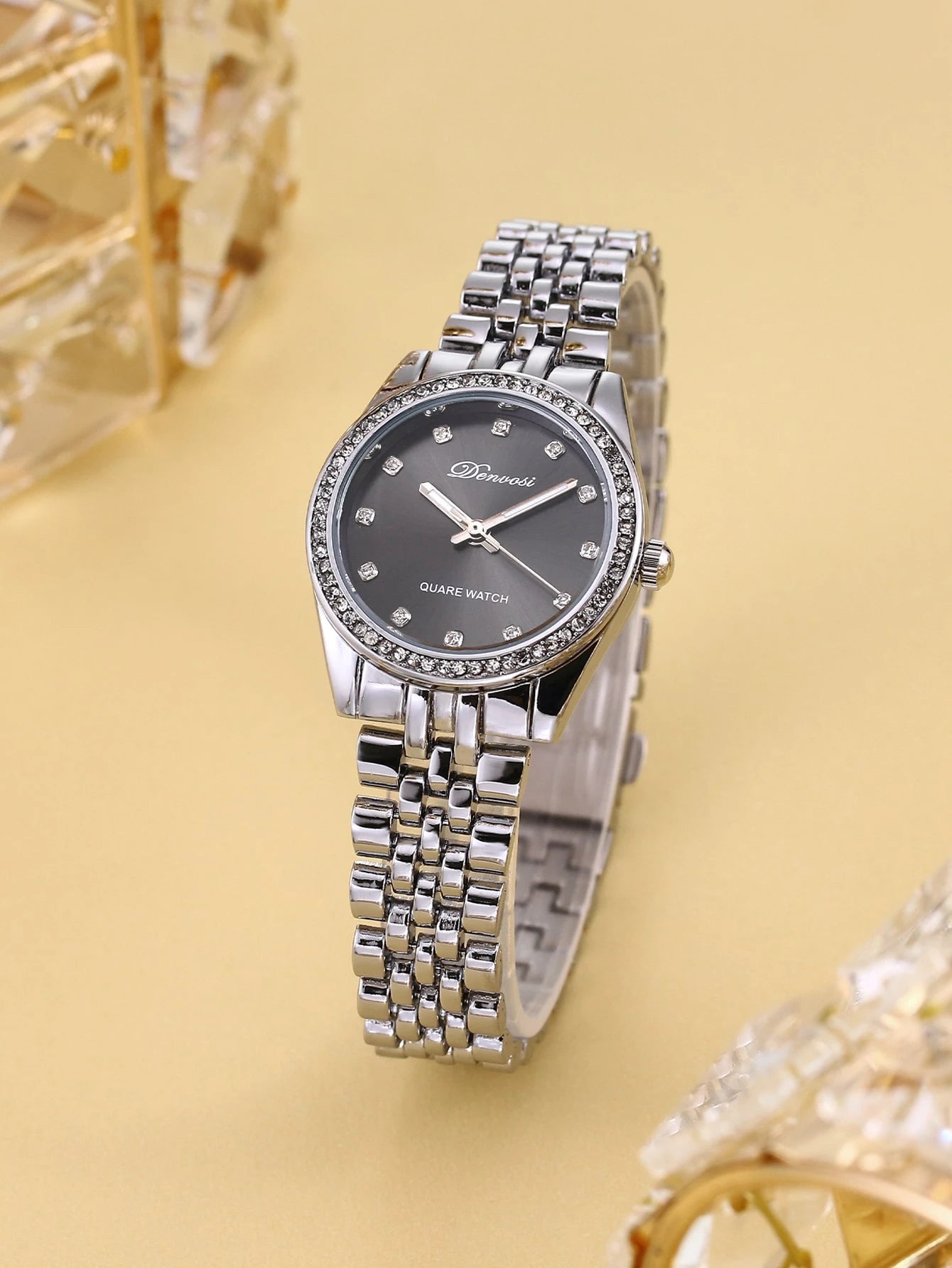 Edward Watches – Sparkling Rhinestone Design Quartz Watch for Ladies