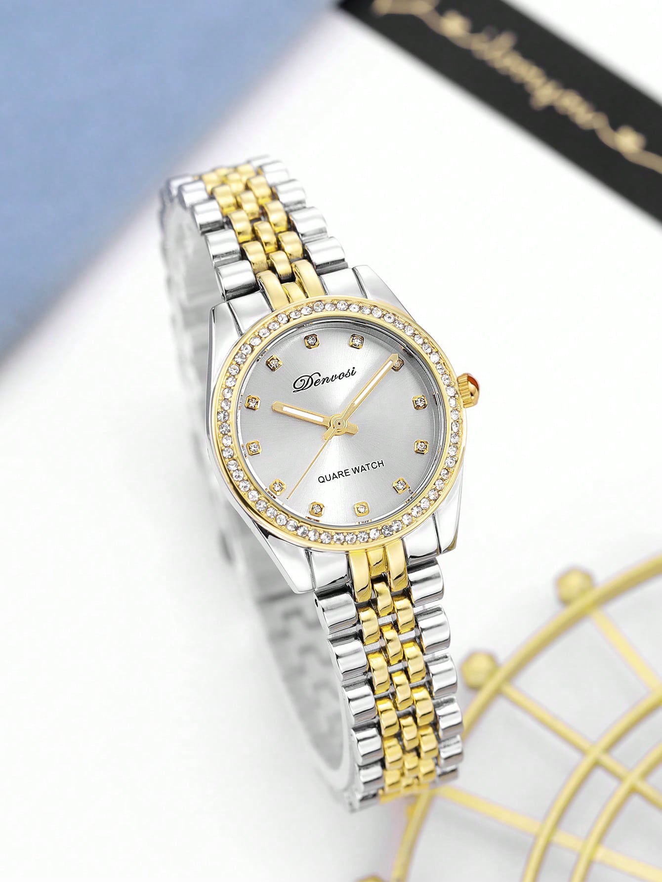 Edward Watches – Sparkling Rhinestone Design Quartz Watch for Ladies