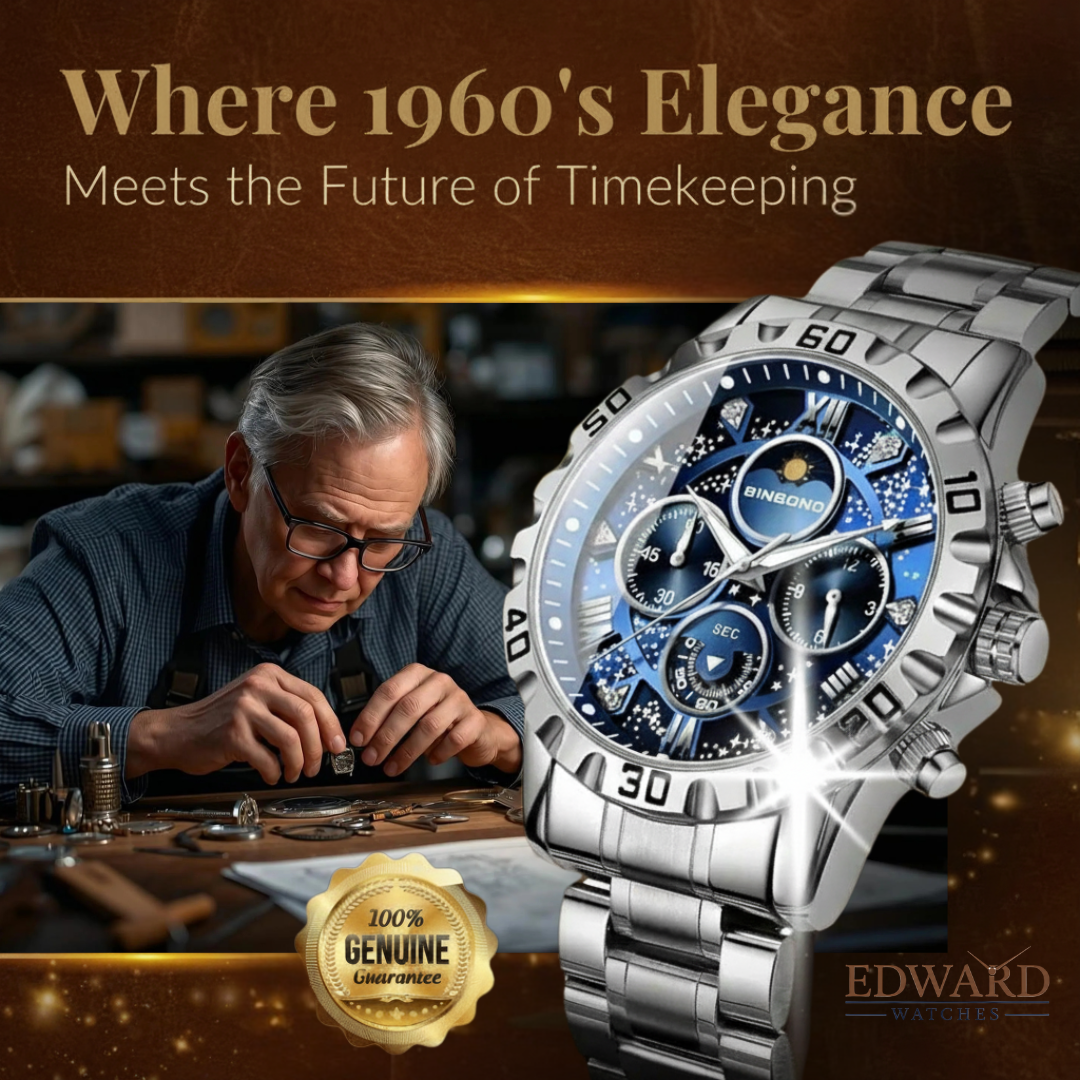 Luxury Chronograph Watch with Metal Band