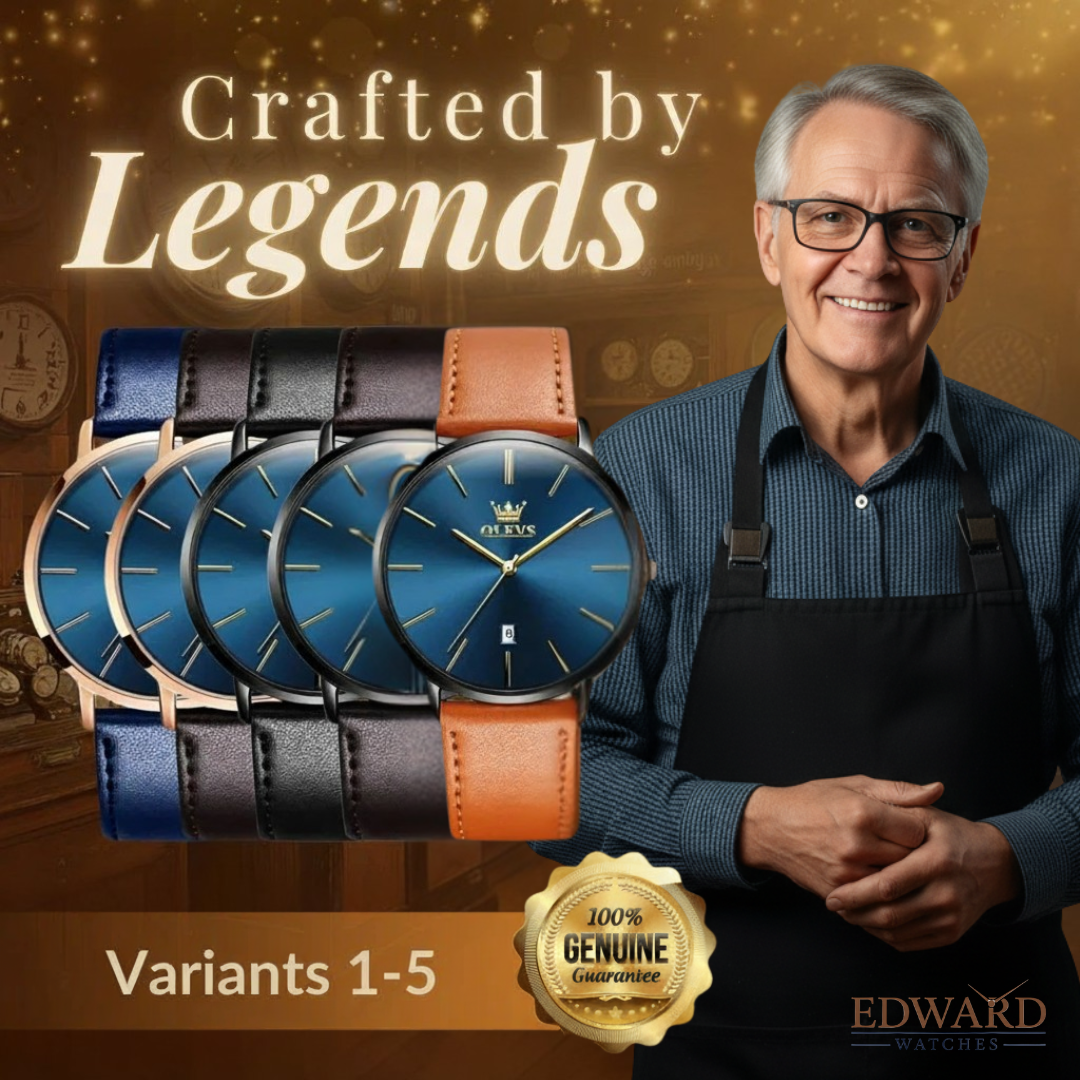 Leather Band Car Date Watch