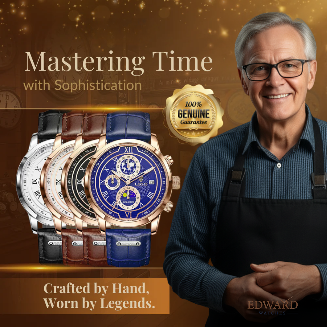 Premium Leather Band Chronograph Watch