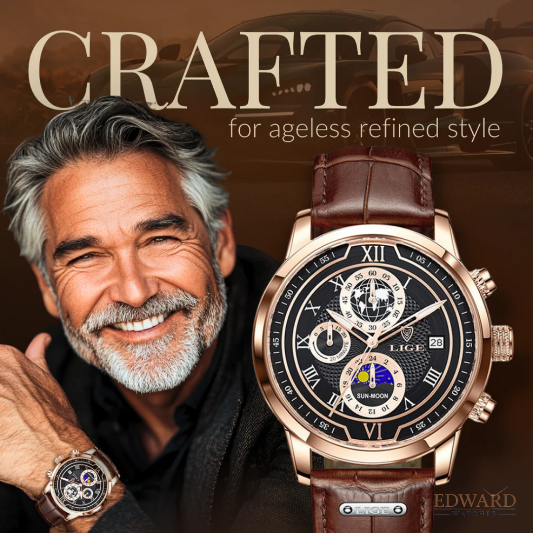 Premium Leather Band Chronograph Watch