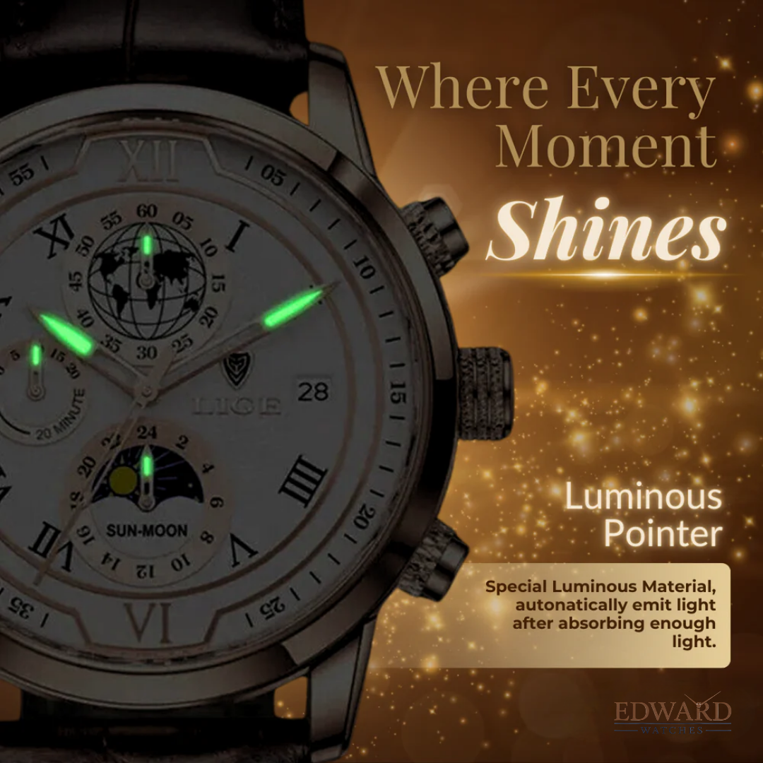 Premium Leather Band Chronograph Watch