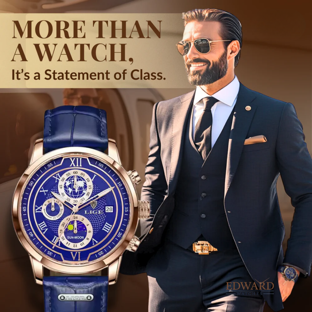 Premium Leather Band Chronograph Watch