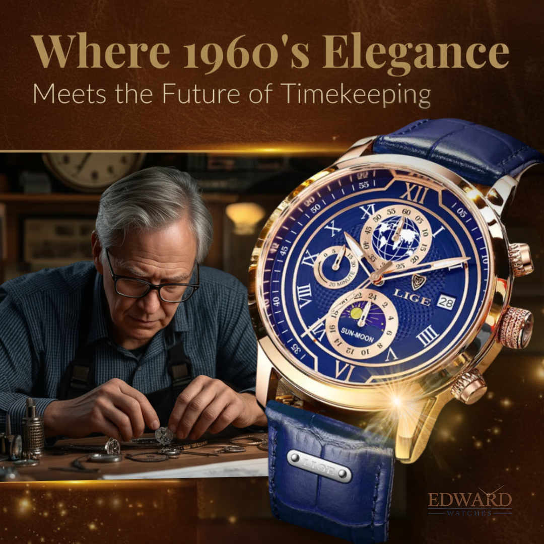 Premium Leather Band Chronograph Watch