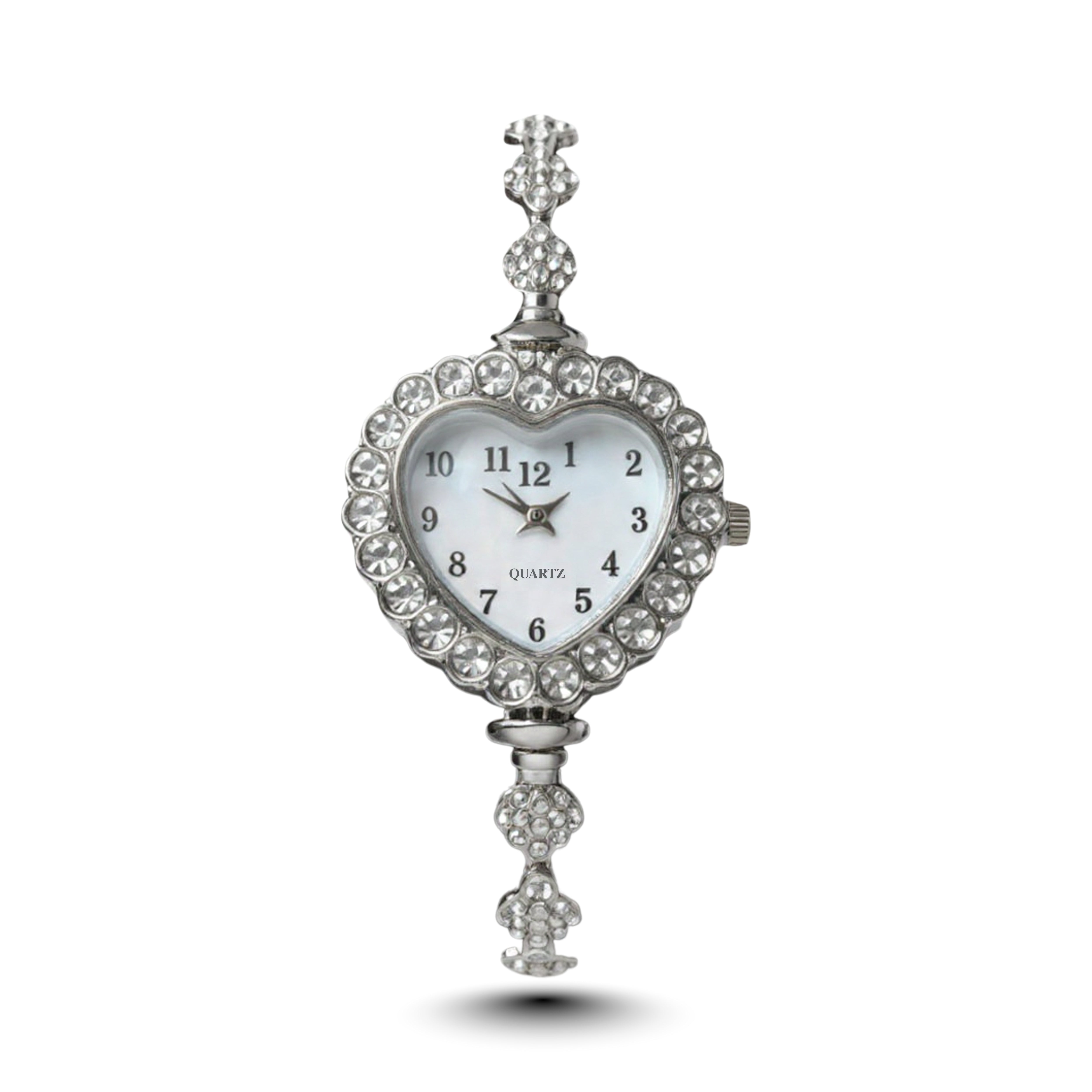 Edward Watches– Heart-Shaped Rhinestone Quartz Watch for Women