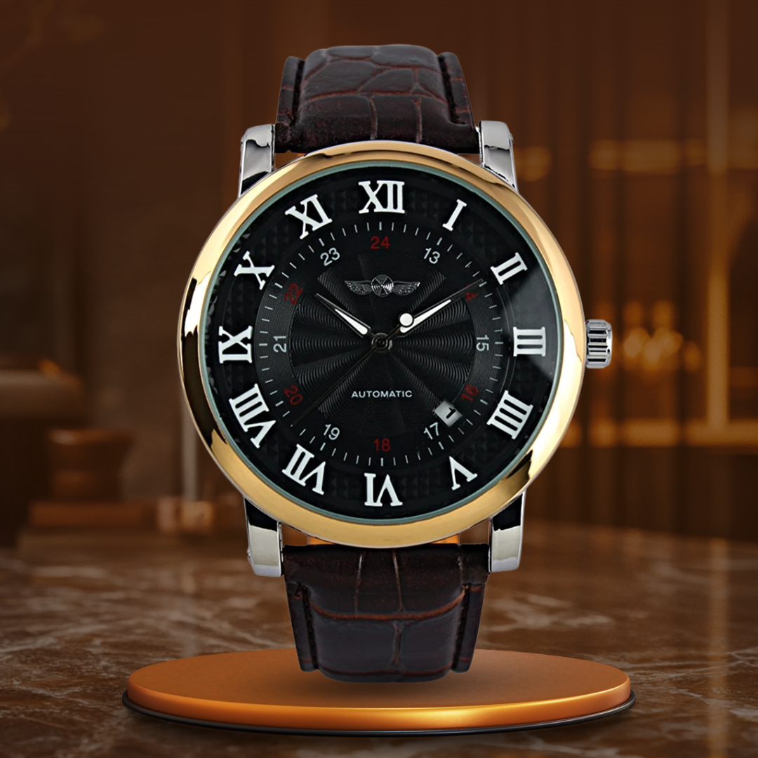 Fashion Luxury Leather Full Automatic Watch