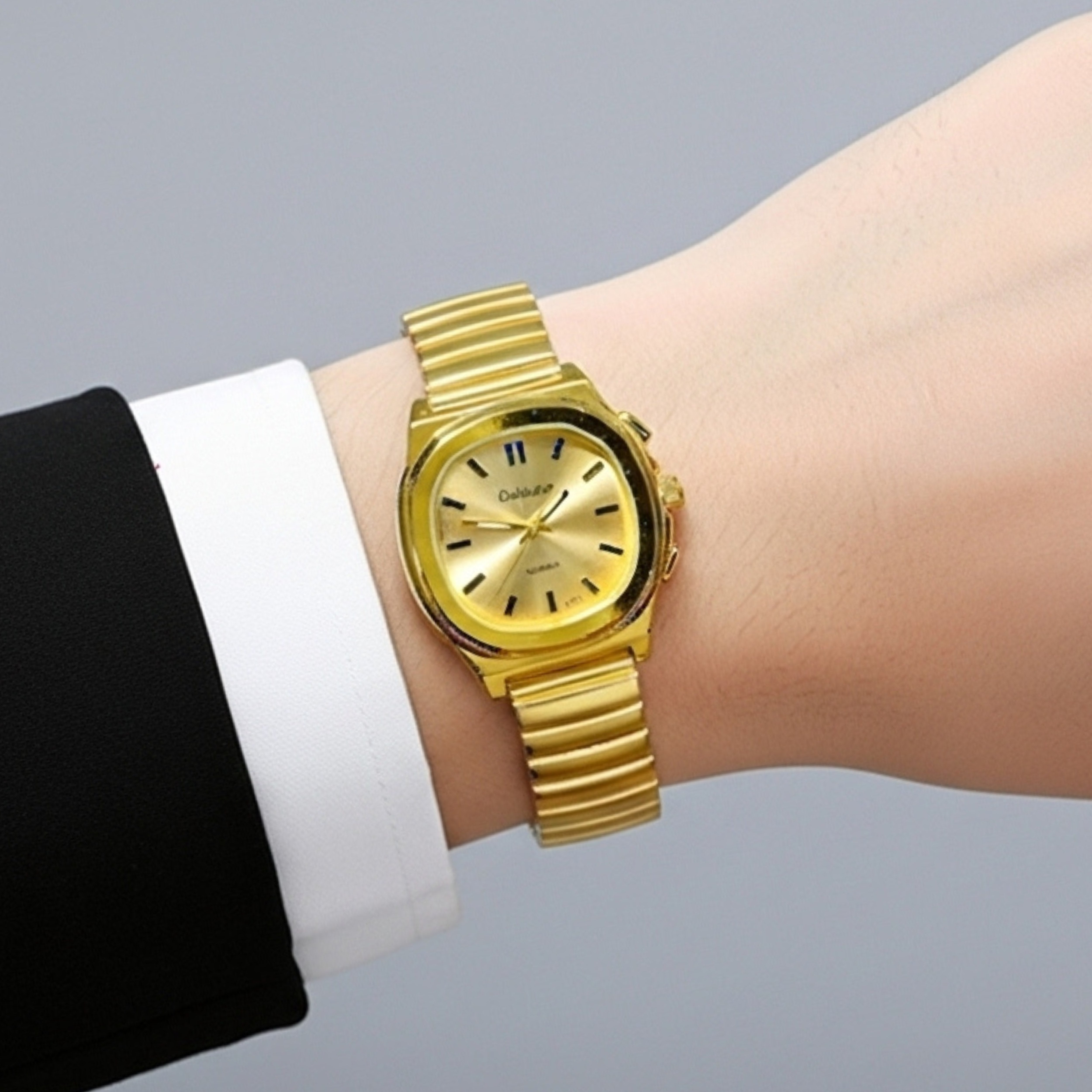 Edward Watches – Elegant Gold Dial Stainless Steel Watch for Women