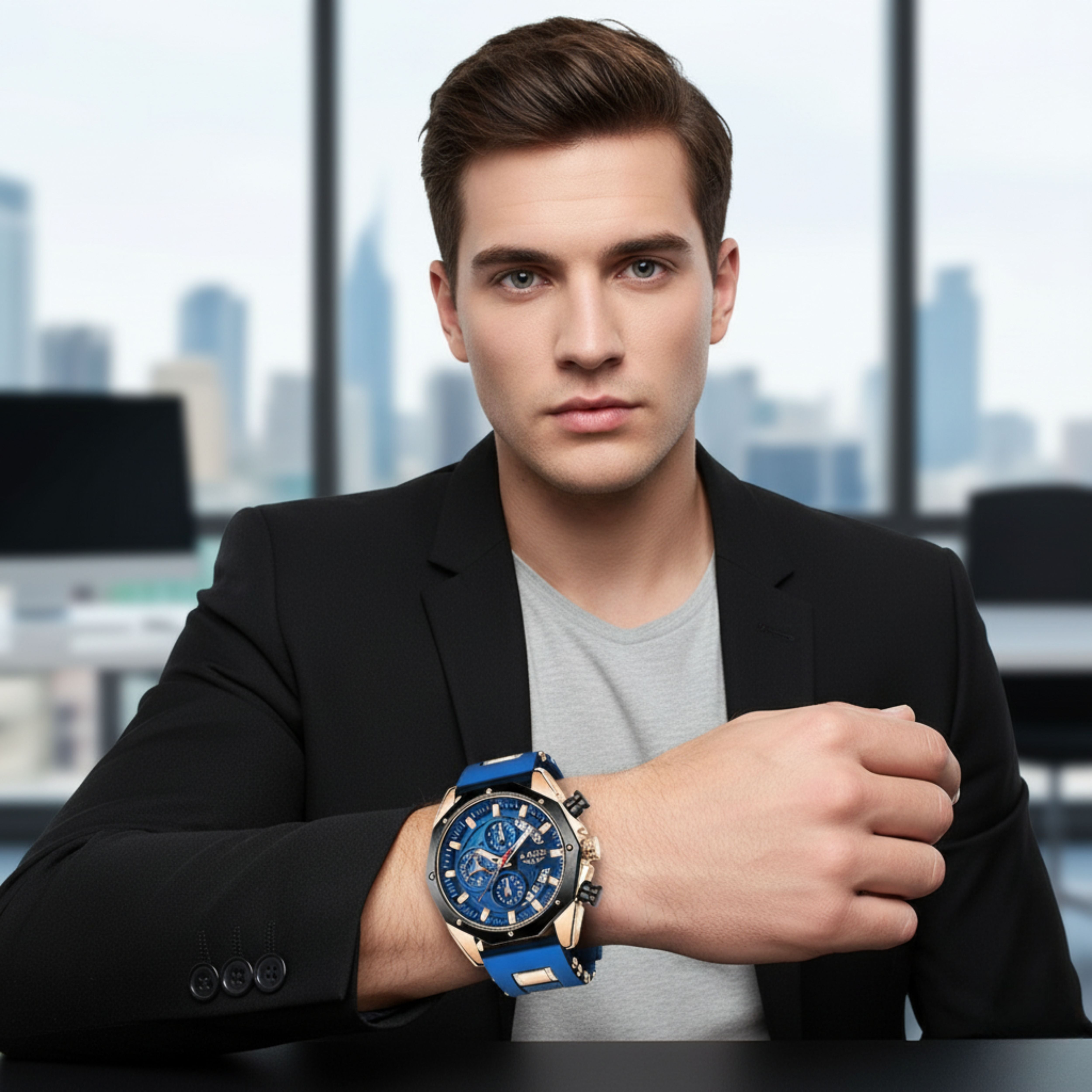 Edward Watches– Pilot-Style Analog Watch for Men