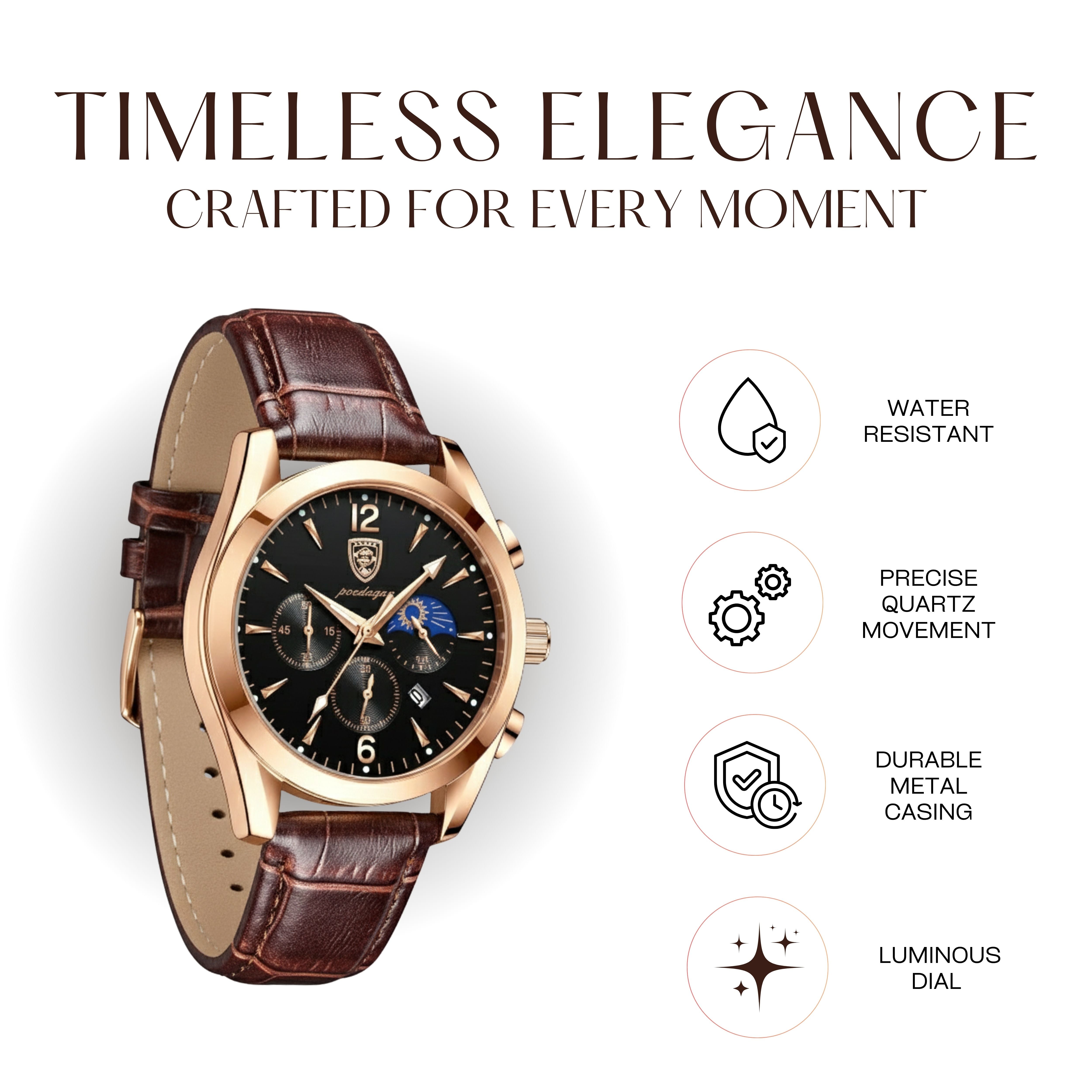 Edwar Watches – Quartz Movement Dress Watch for Men