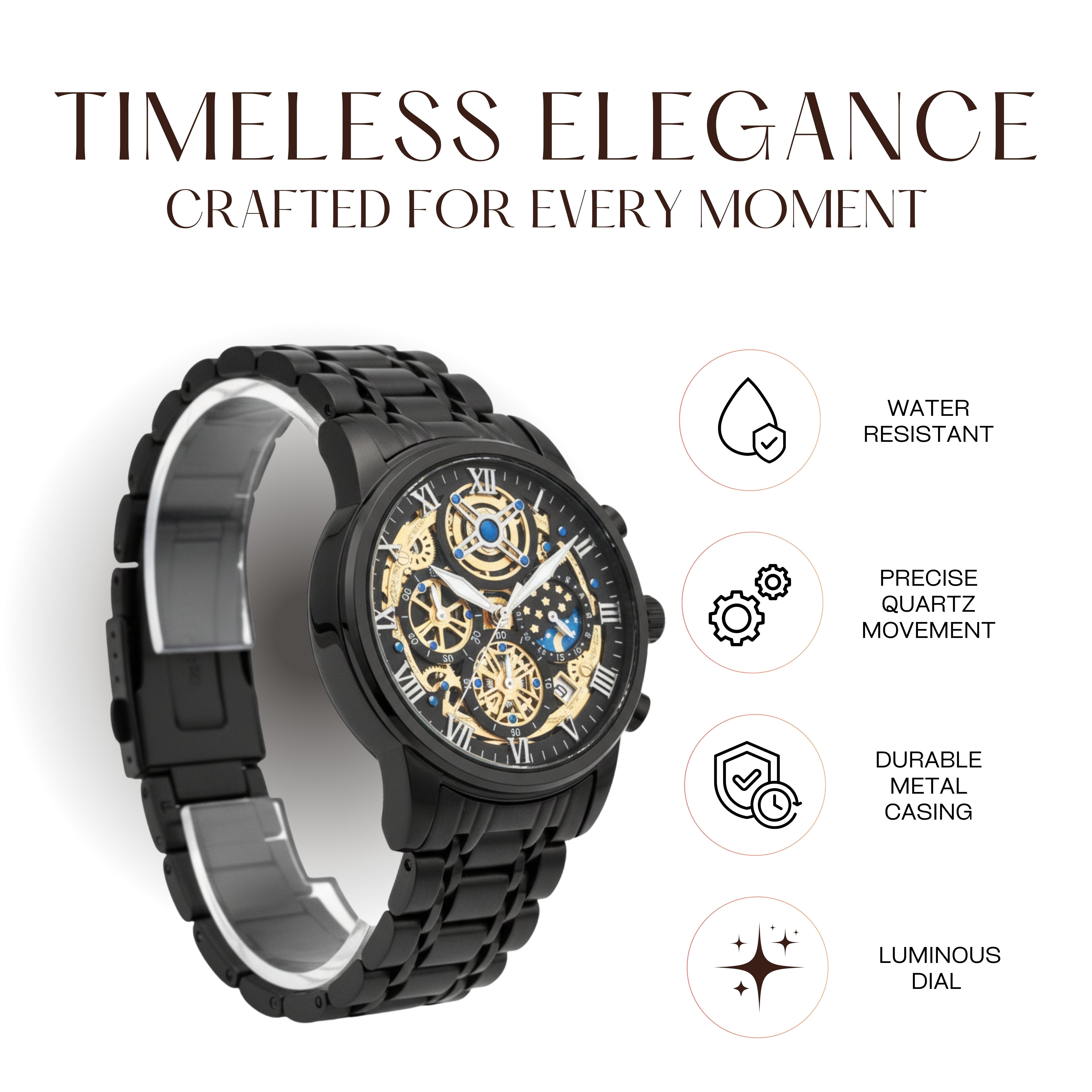 Edward Watches – High-Precision Quartz Chronograph Watch for Men