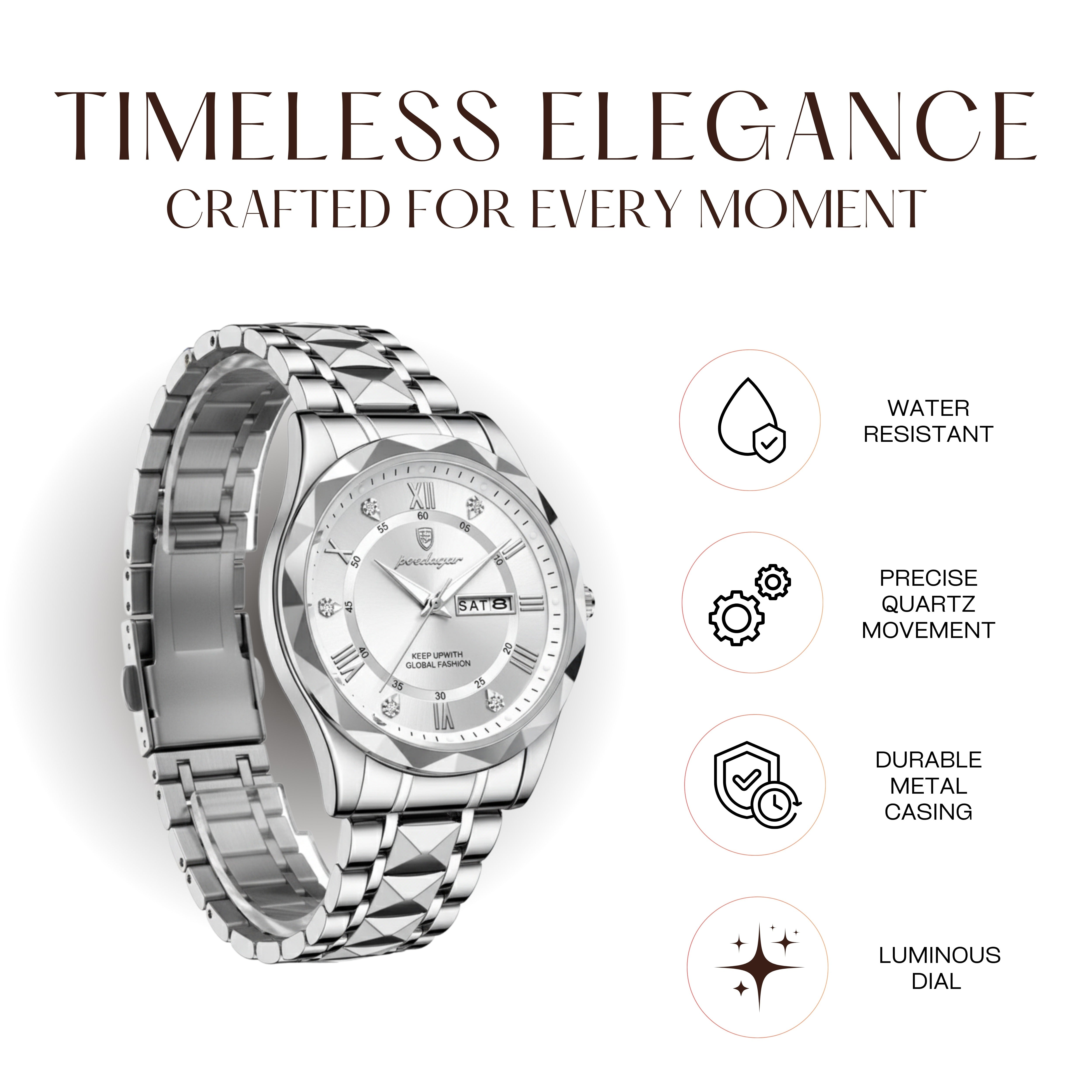 Edward Watches – Luminous Waterproof Watch for Men