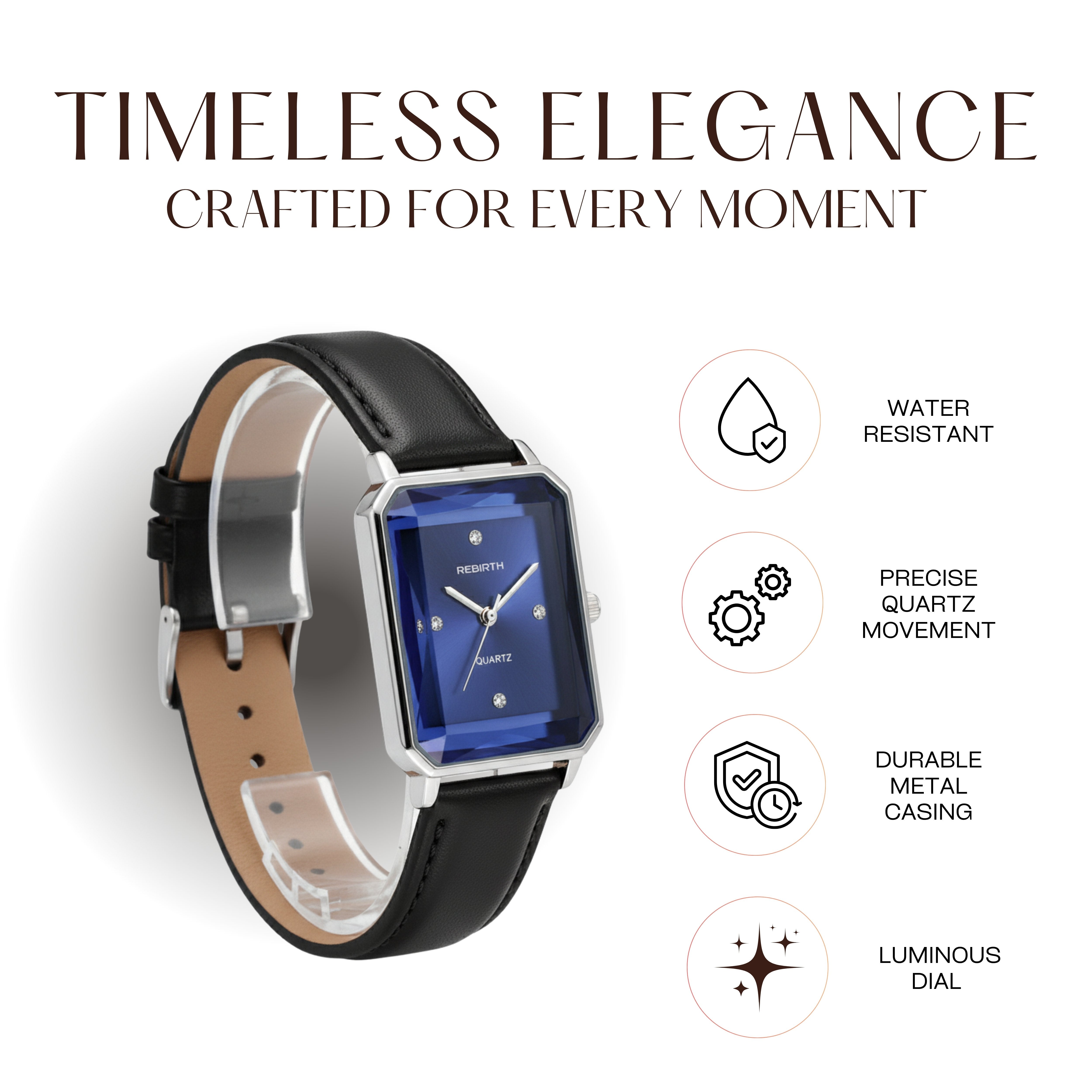 Edward Watches – Elegant Square Dial Women’s Watch