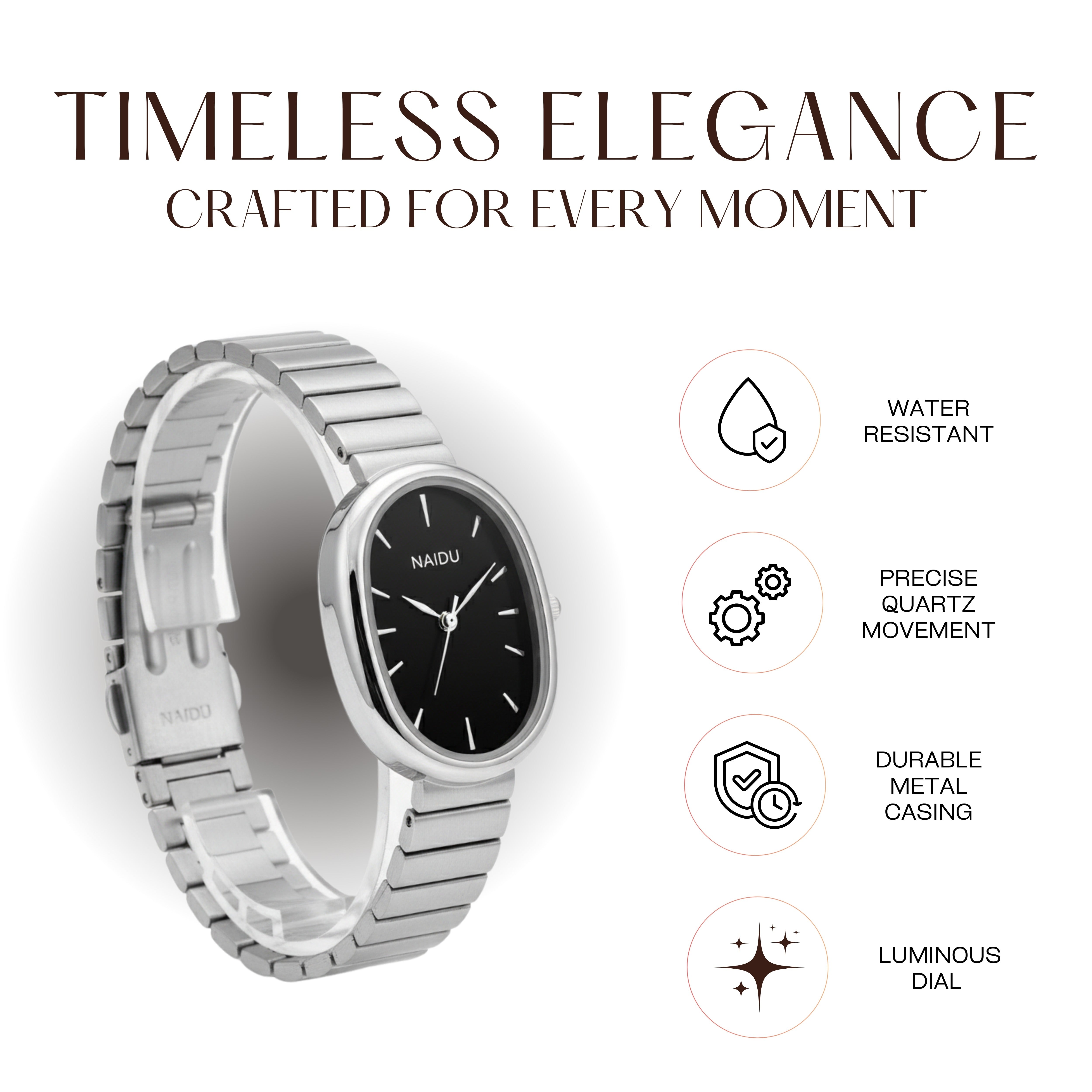 Edward Watches – Classic Vintage Style Quartz Watch for Women