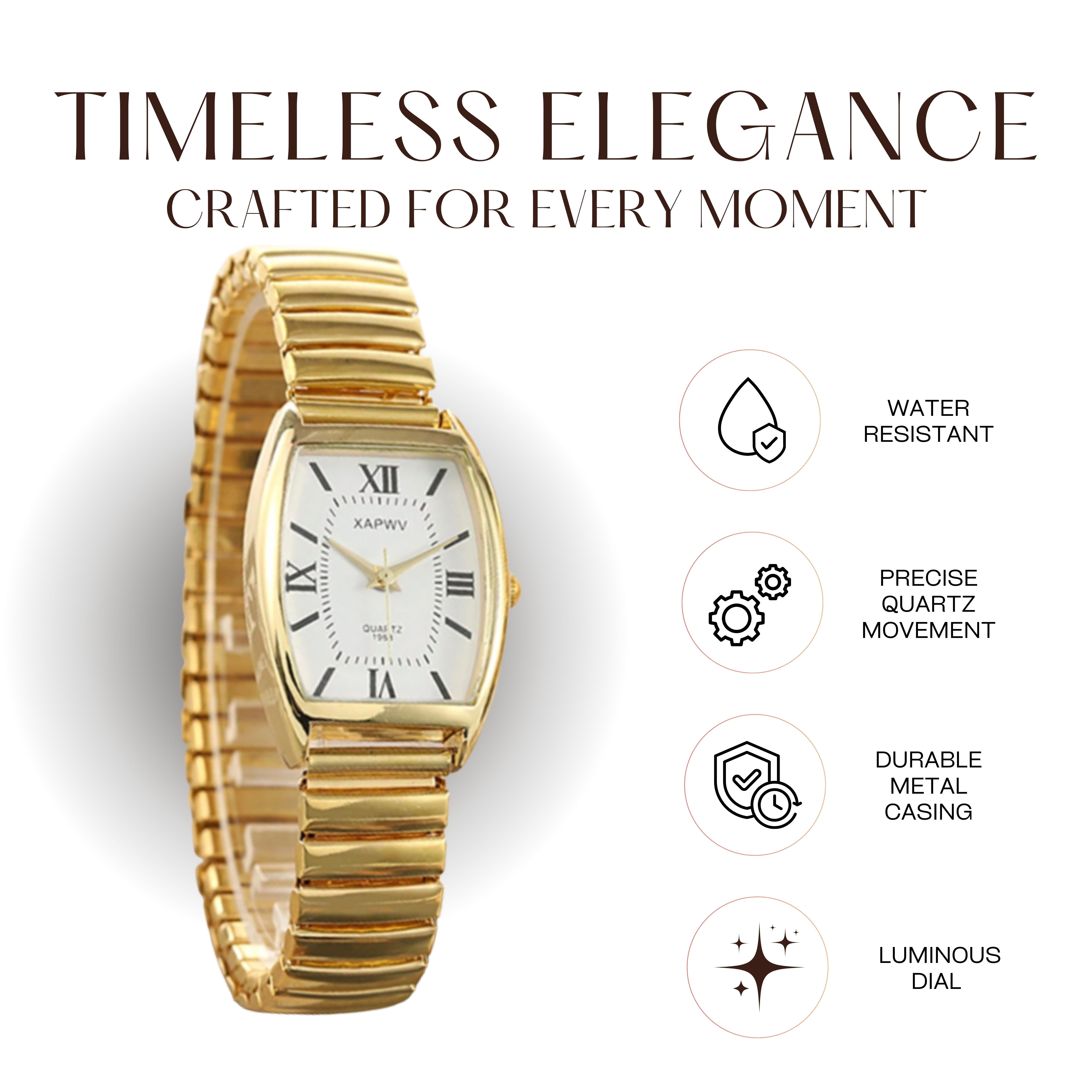 Edward Watches – Vintage Barrel Dial Quartz Watch for Women