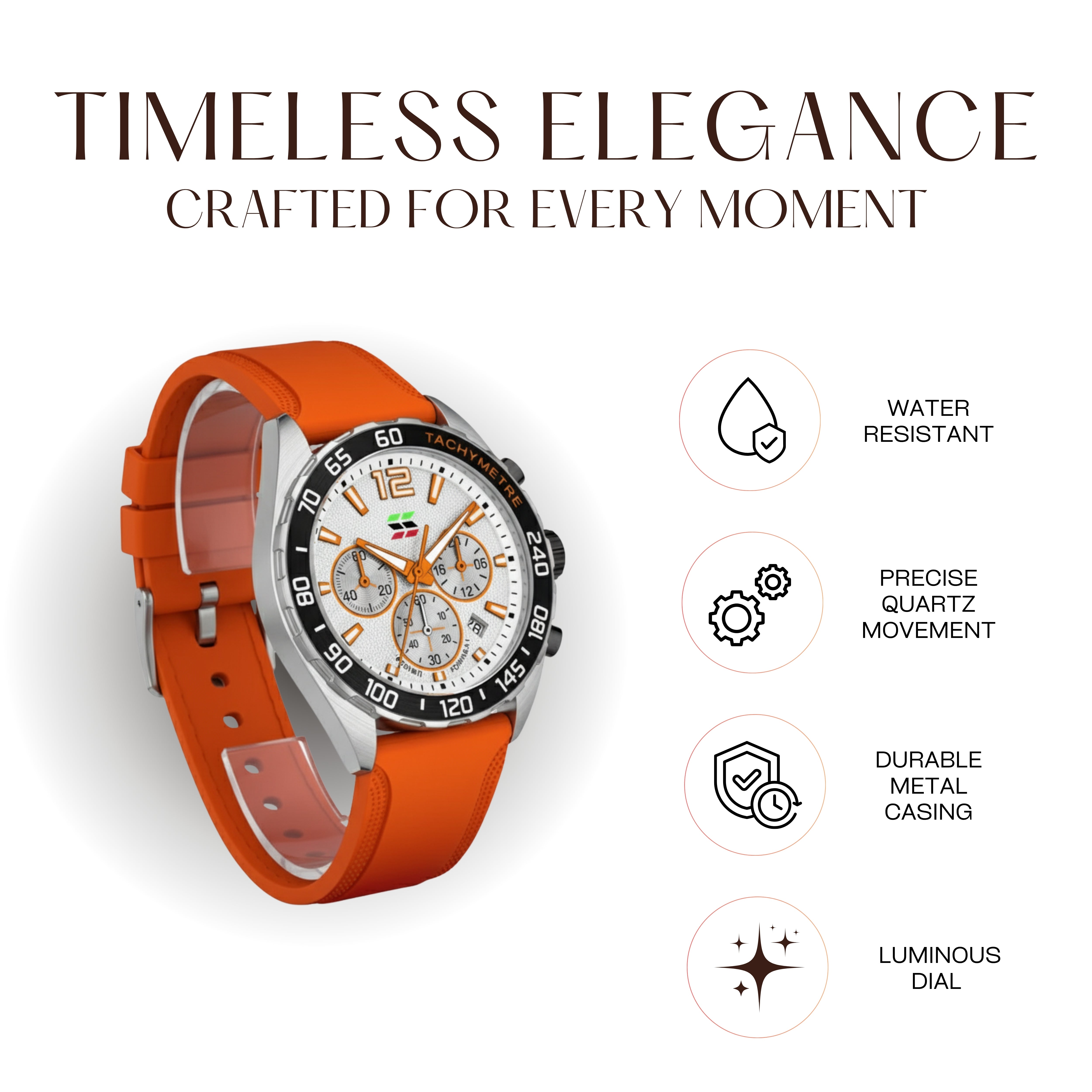 Edward Watches – Chronograph Sport Analog Watch for Men