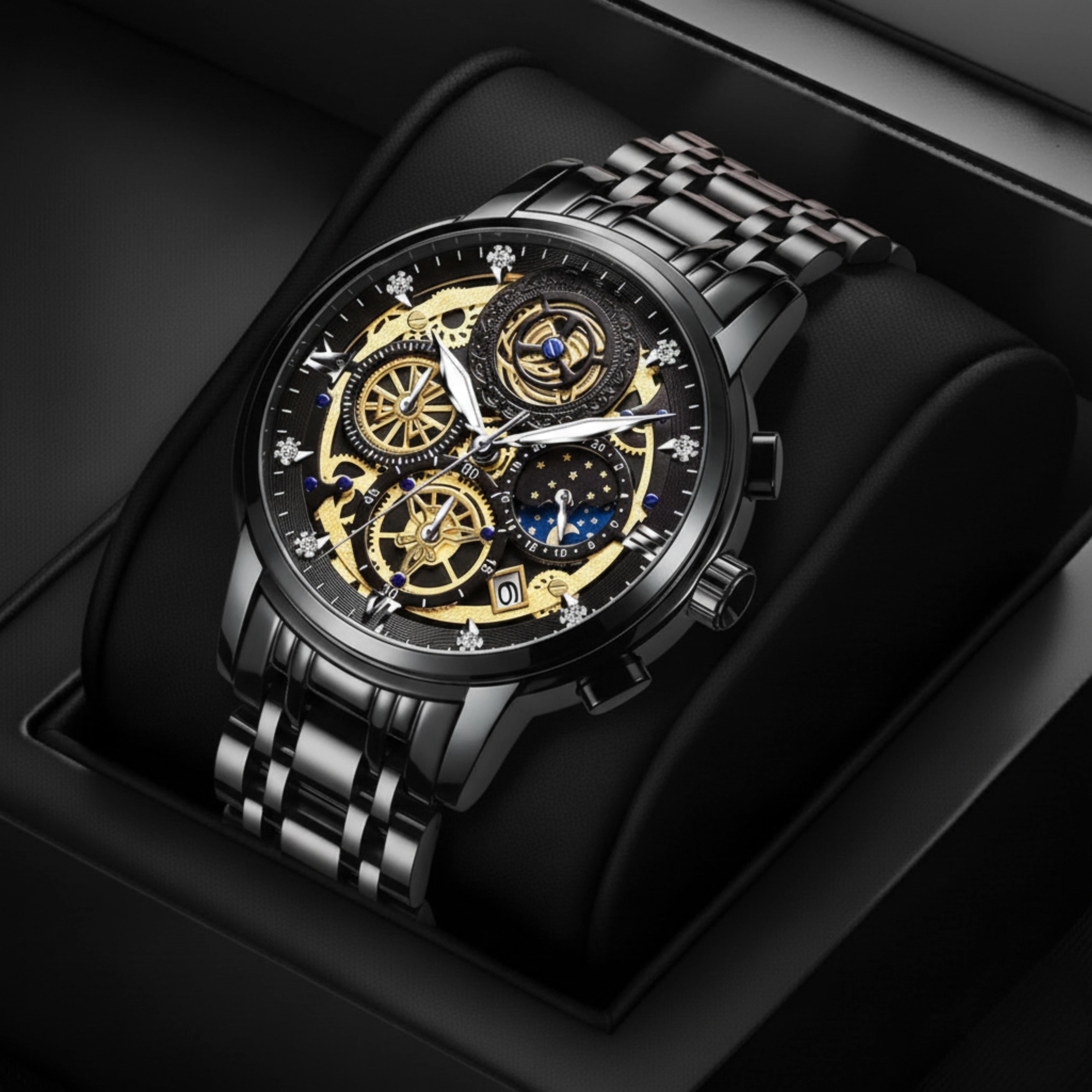 Edward Watches – Bold Chronograph Quartz Watch for Men