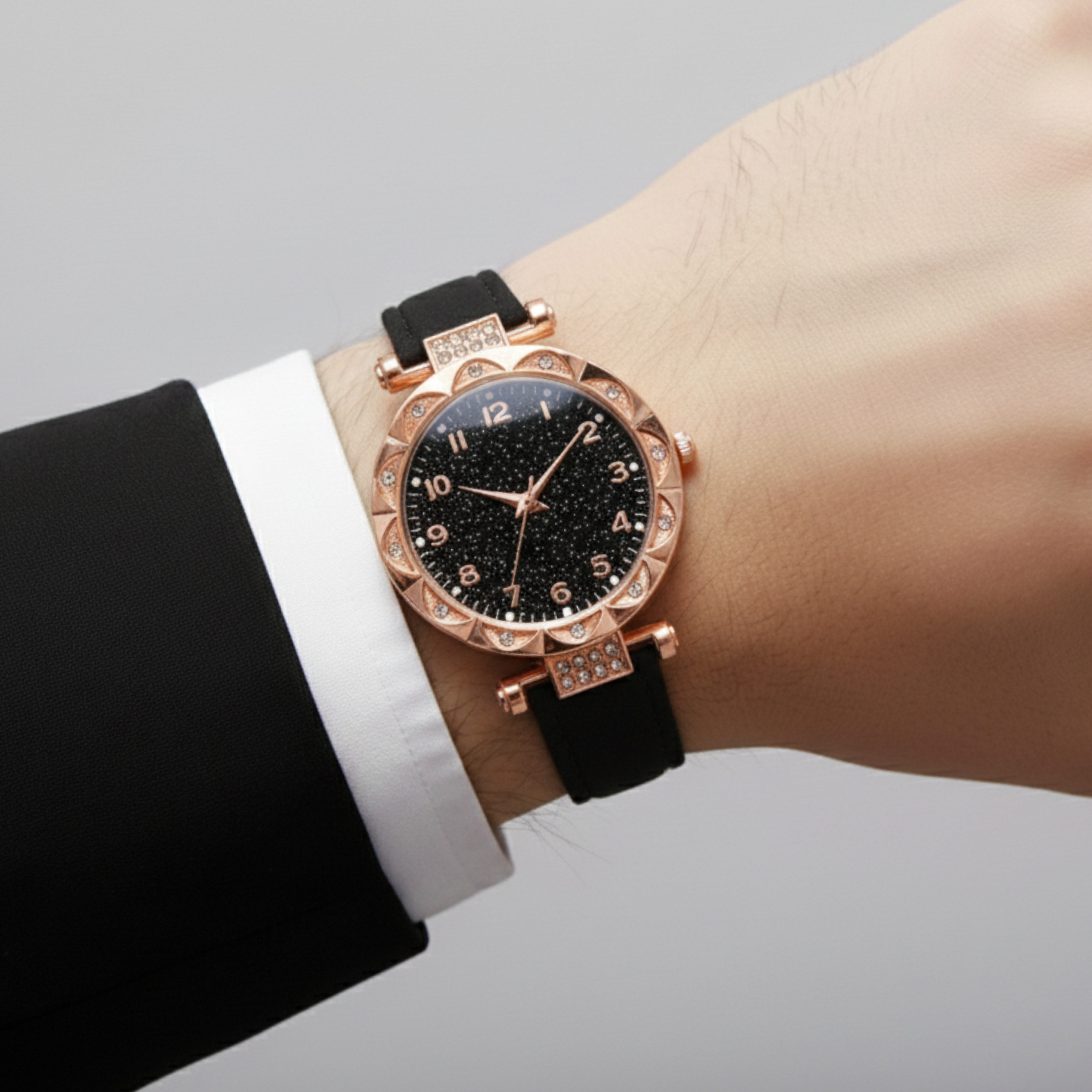 Edward Watches – Diamond Petal Quartz Watch Set for Women