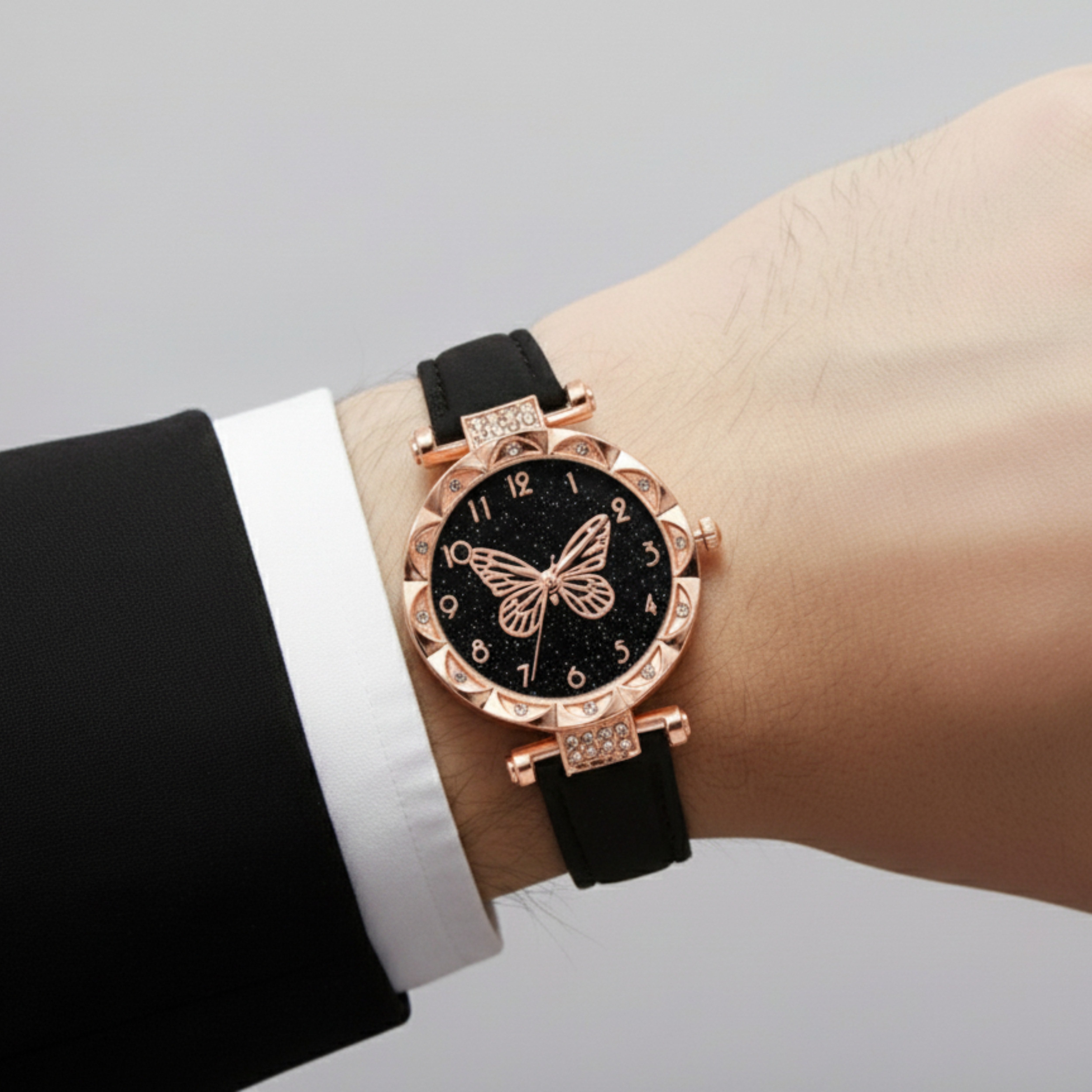 Edward Watches – Diamond Petal Quartz Watch Set for Women