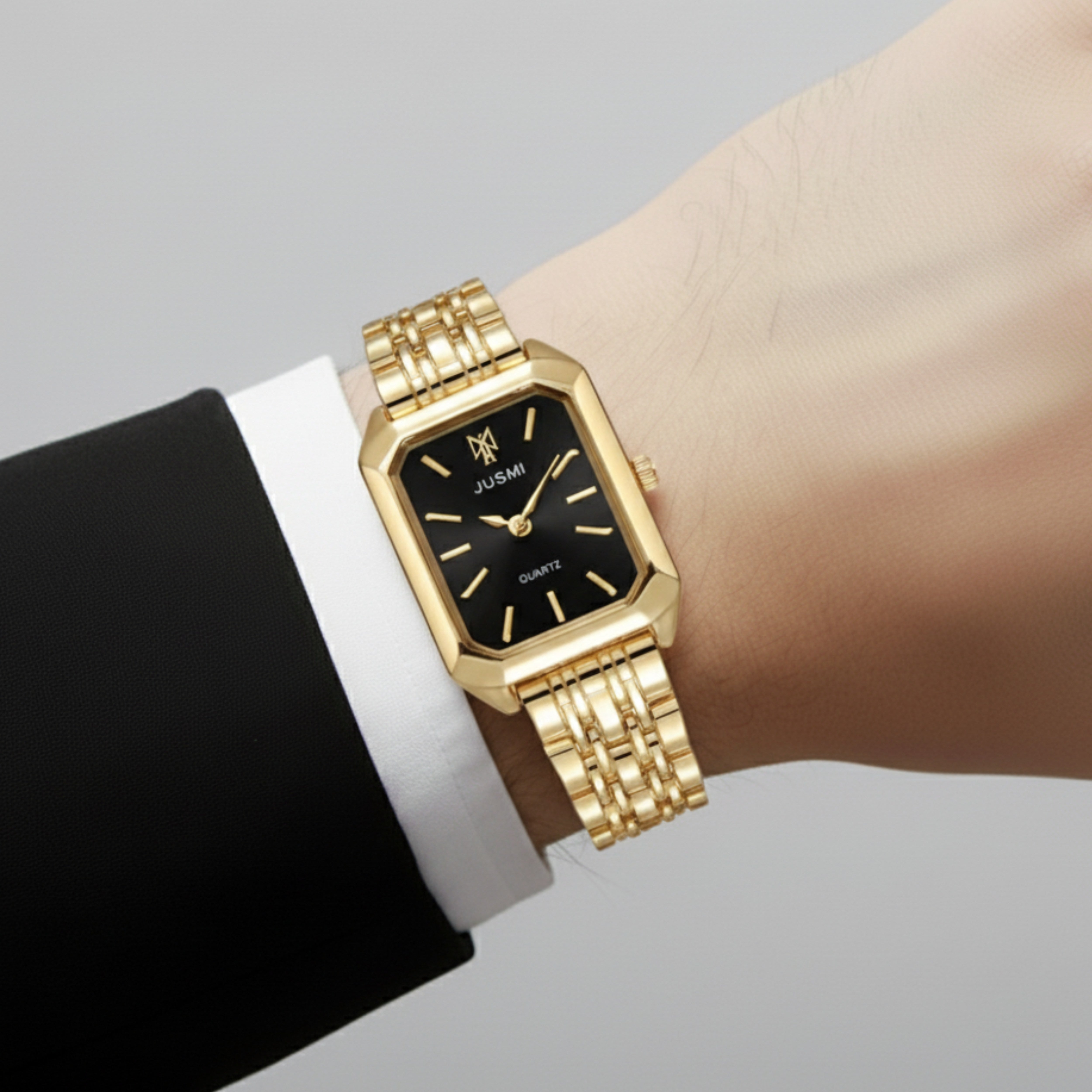 Edward Watches – Gold Plated Quartz Watch with Square Dial for Women