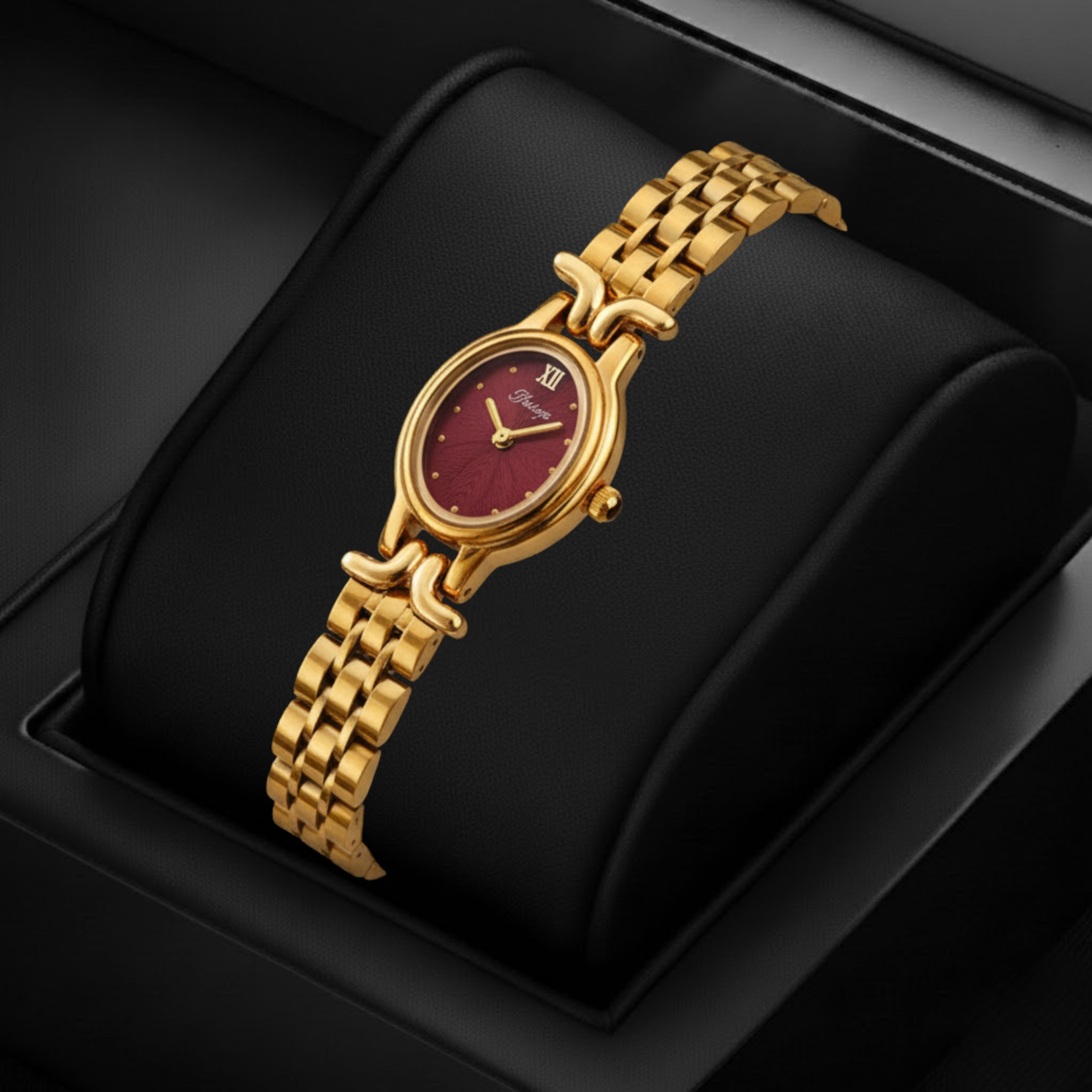 Edward Watches – Oval Dial Gold Watch for Women