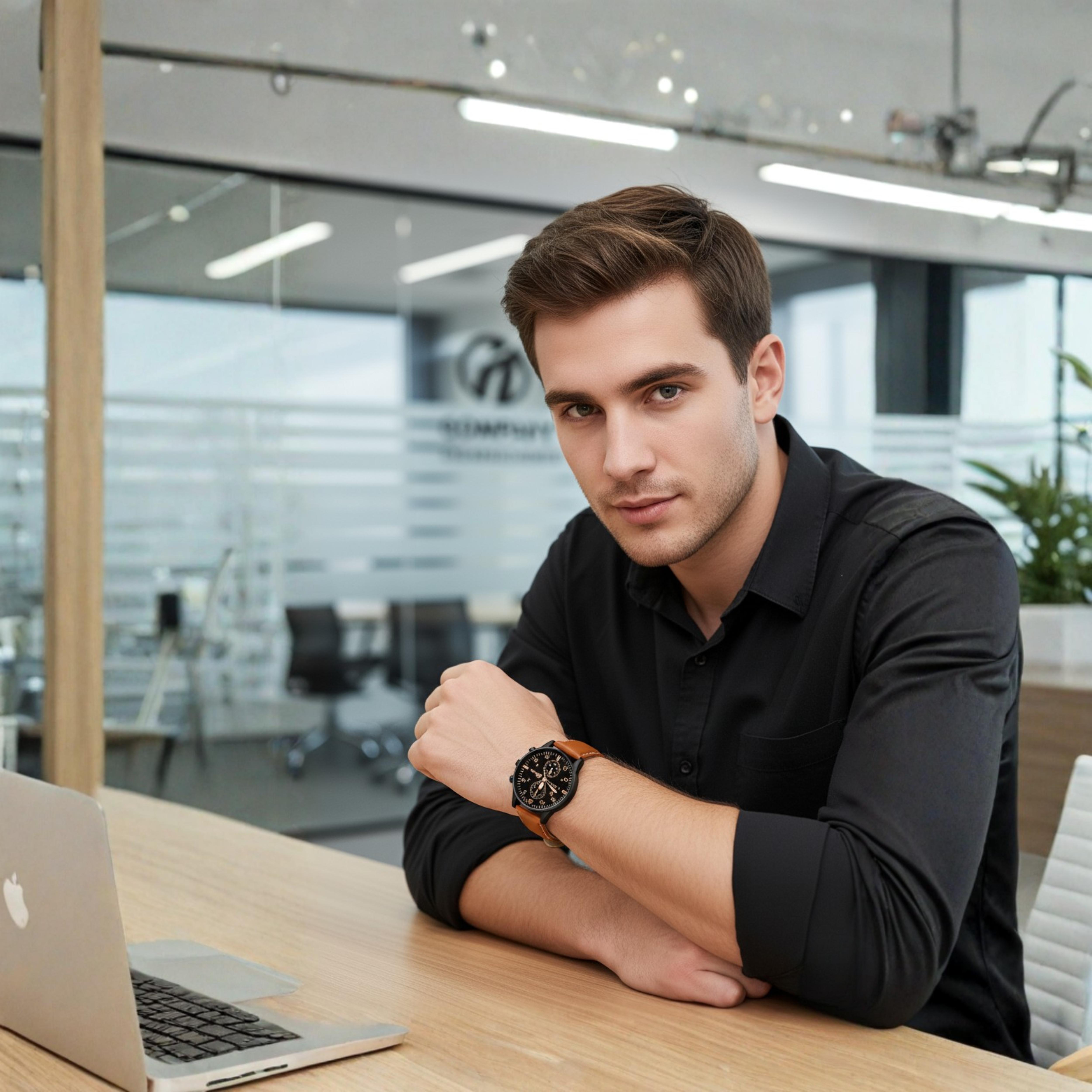 Edward Watches – Leather Watch & Bracelet Gift Bundle for Men