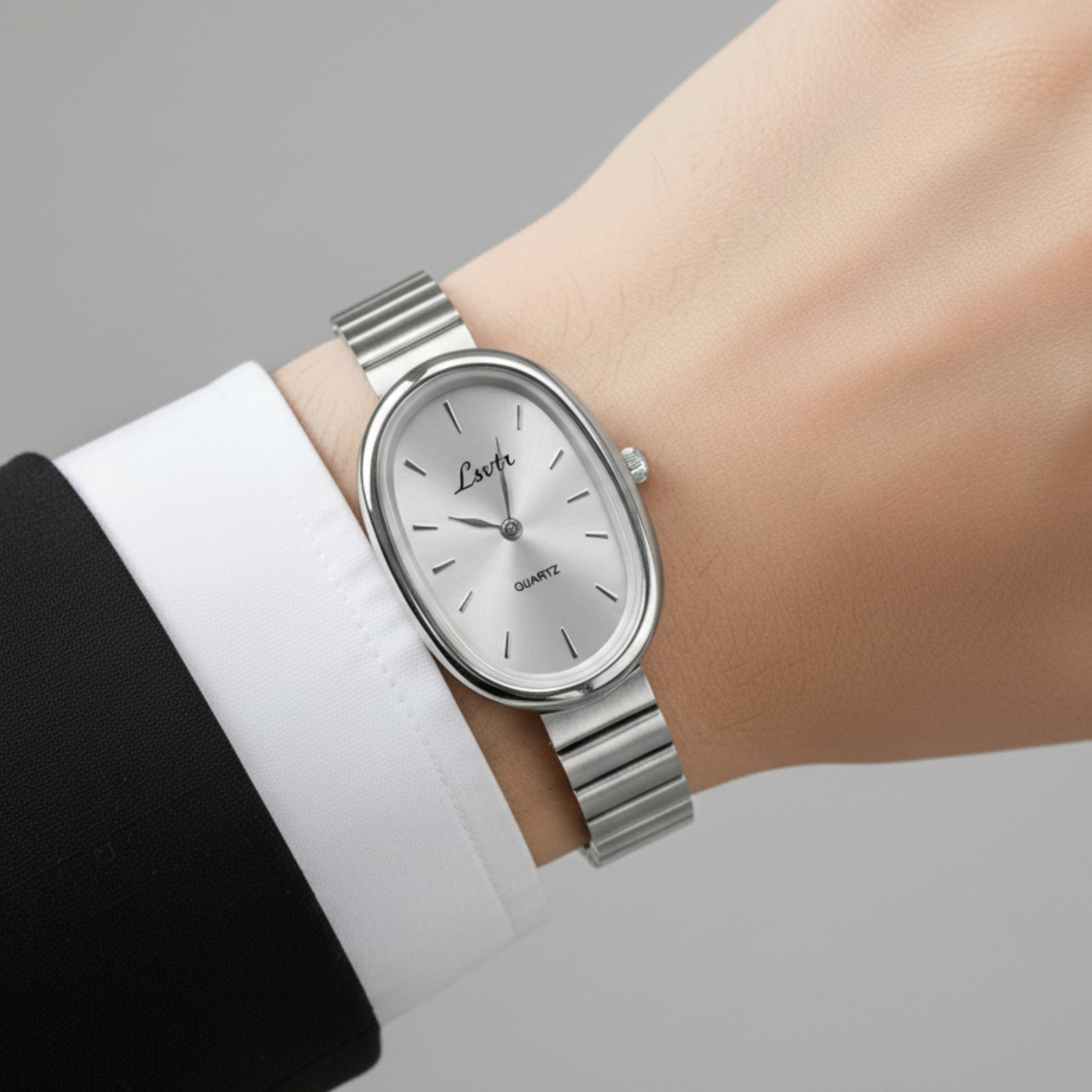 Edward Watches – Chic Vintage Silver Quartz Watch for Women