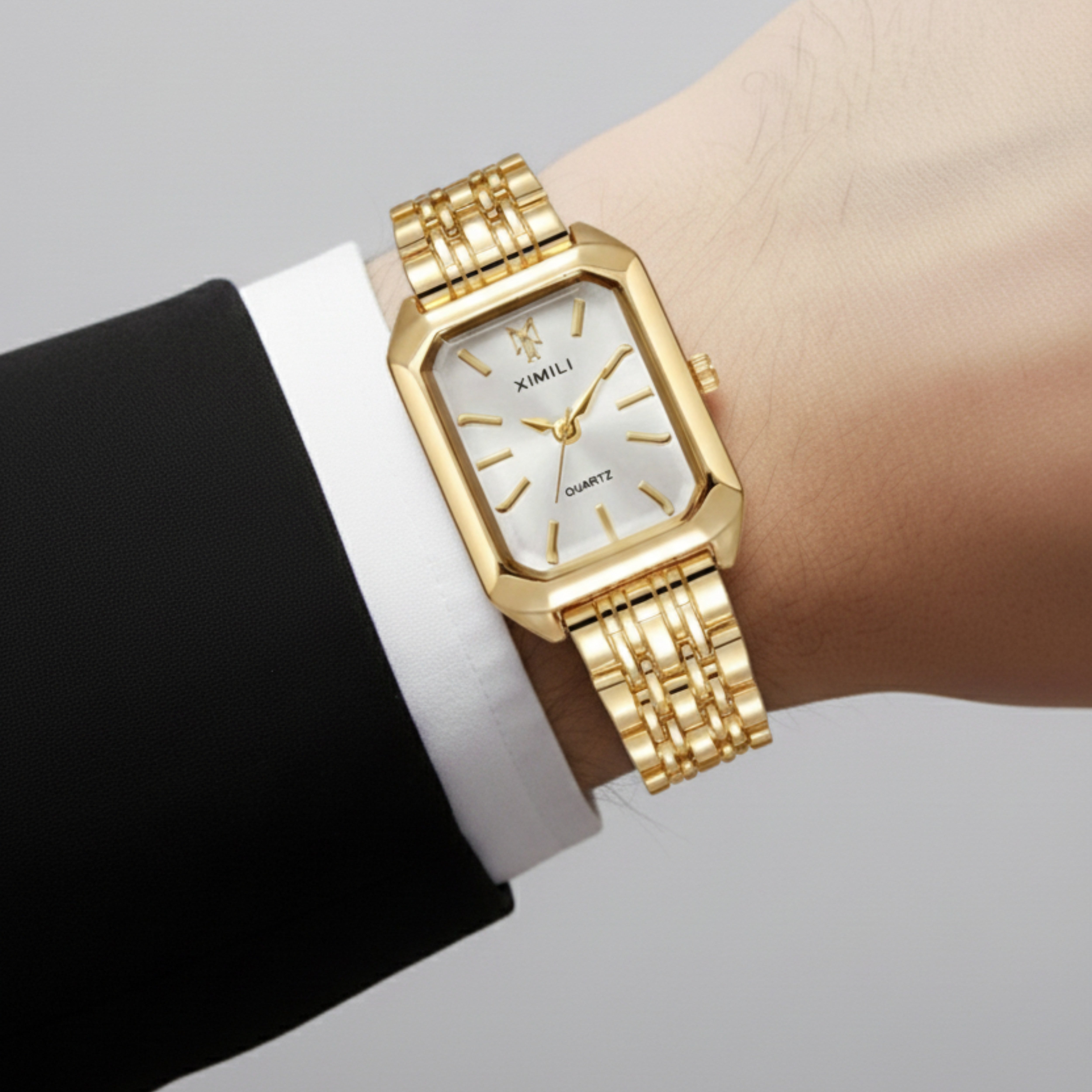 Edward Watches – Gold Plated Quartz Watch with Square Dial for Women